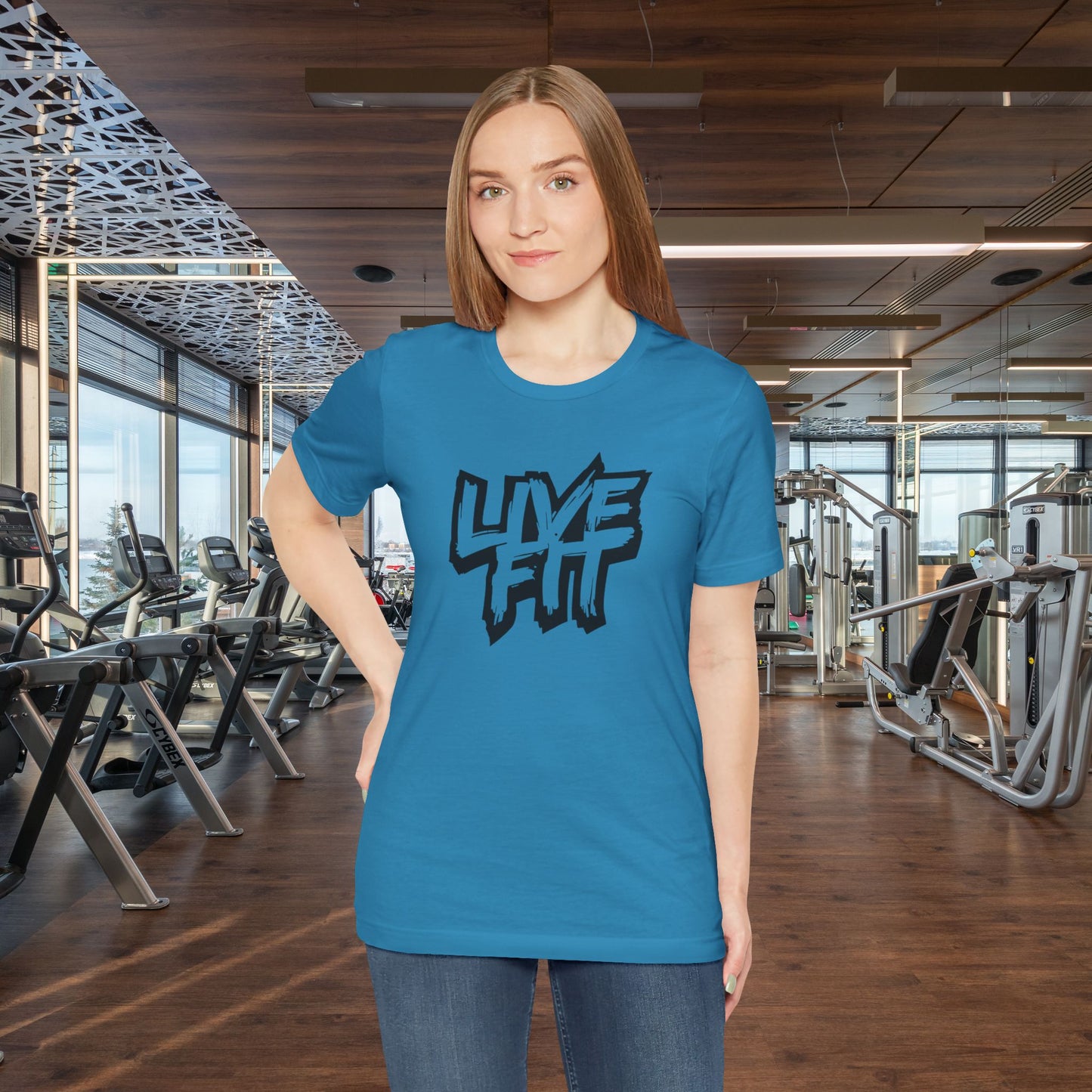LIVE FIT Unisex Jersey Tee - Fitness T-Shirt - Casual Wear - Workout Top - Gym Apparel - Motivational Shirt -