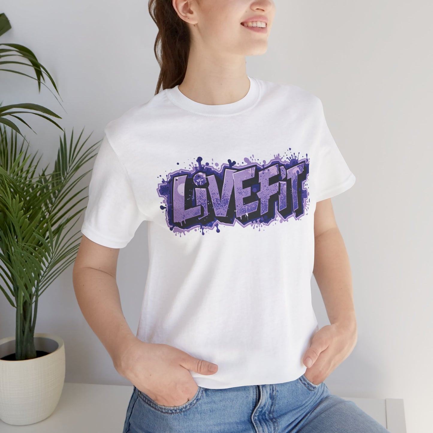 Live Fit Unisex Tee - Fitness Shirt - Motivational Graphic Tee - Workout Apparel - Casual Wear - Gift for Gym Lovers - Active Lifestyle -