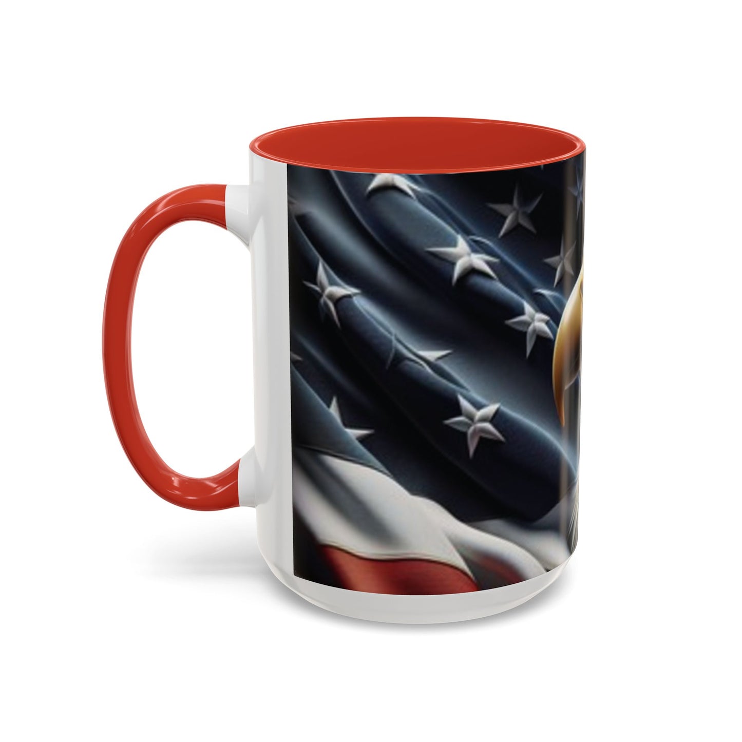 Patriotic Eagle Coffee Mug, 11oz & 15oz, US Flag Mug, Gift for Veterans, Independence Day Decor, Americana Drinkware