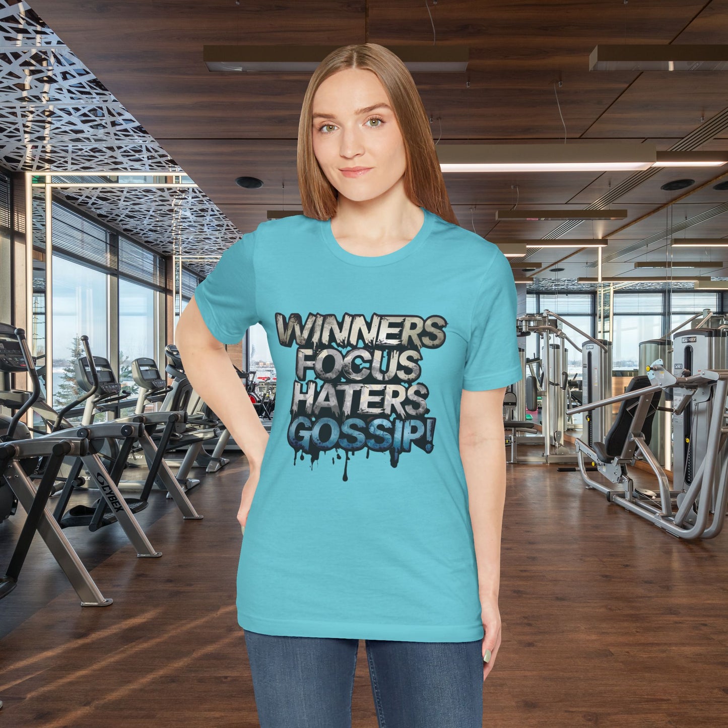Winners Focus Haters Gossip! Tee - Motivational Graphic Shirt - Unisex Tee for Casual Wear - Gift for Friends - Streetwear Fashion
