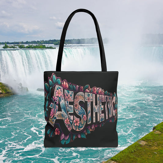 Eye-Catching - Aesthetic - Floral Tote Bag - Chic Reusable - Shopping Bag - Eco-Friendly Grocery Tote - Boho Style Handbag - Gift for Art Lovers - Travel Accessory -