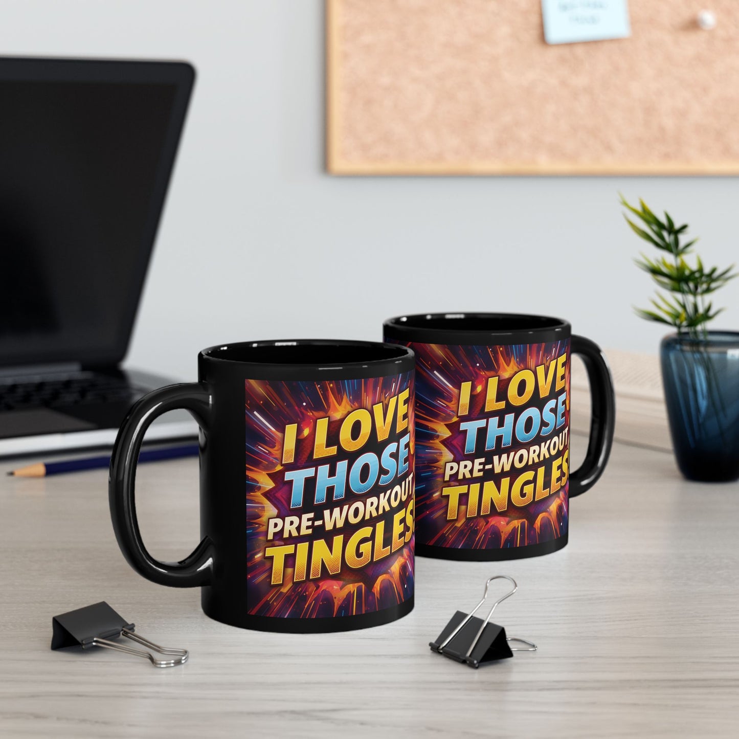 Motivational Workout Mug - Fitness Coffee Cup - I Love Those Pre-Workout Tingles! Mug - Gym Lover Gift - Workout Motivation Mug -