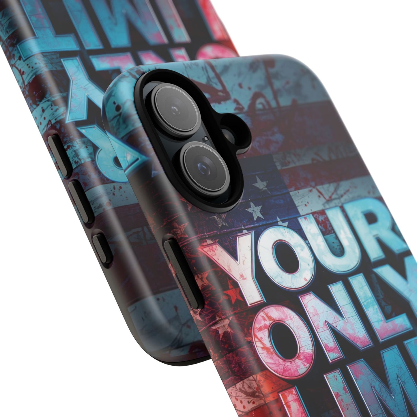 Tough Cases Phone Case -Your Only Limit Is You! Motivational Design, Inspirational Gift, Customizable Cover, USA Flag, Adventure Vibes
