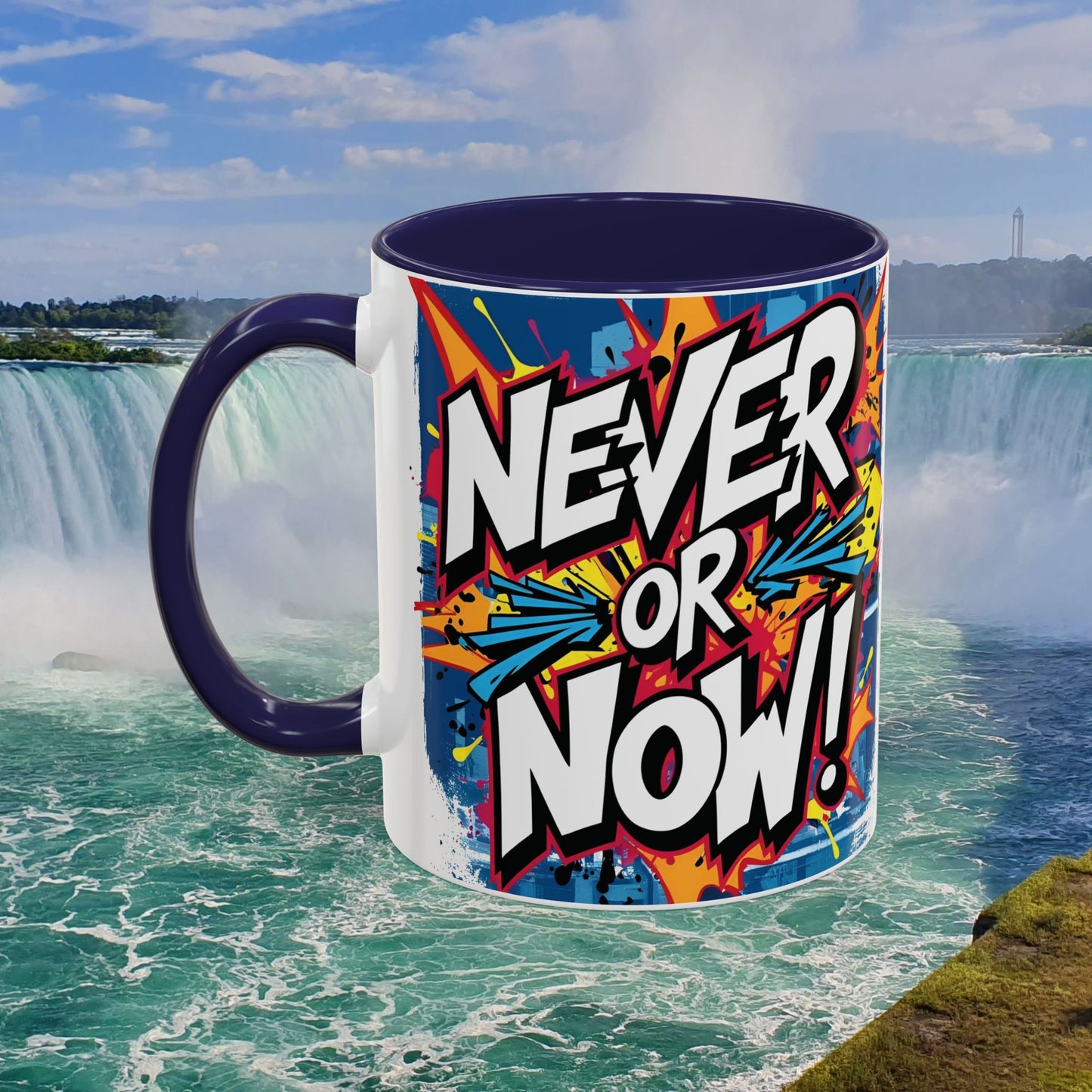 💥Vibrant 💥 Motivational 💥 Ceramic 💥 Coffee Mug 💥 Let's Go! 💥 Never or Now💥 Sizes 11oz 15oz💥 8 Different Colors To Choose From💥