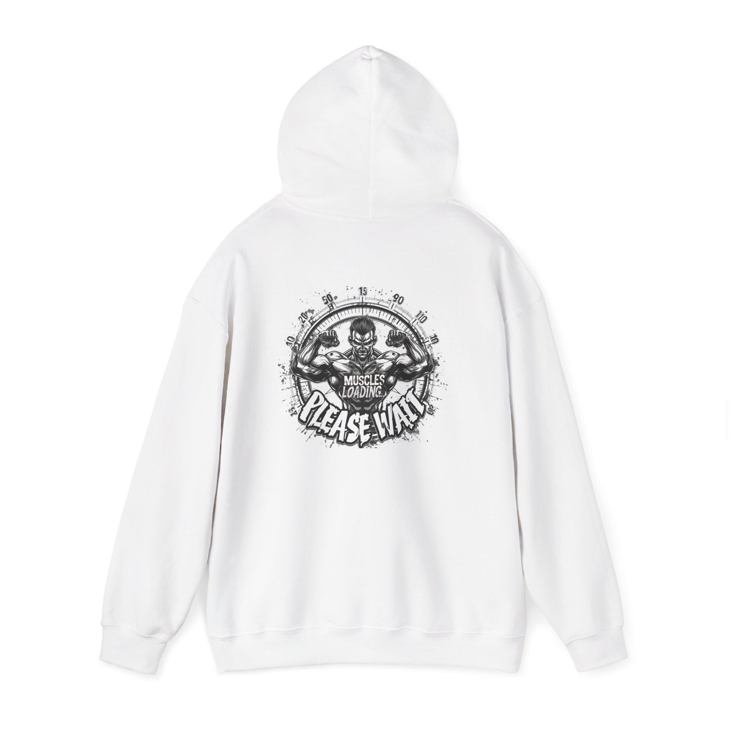 Unisex - Muscles Loading…Please Wait - Heavy Blend™ Hooded Sweatshirt - Motivational Fitness Hoodie - Workout Sweatshirt - Gym Apparel - Inspirational Gift - Holiday Gift