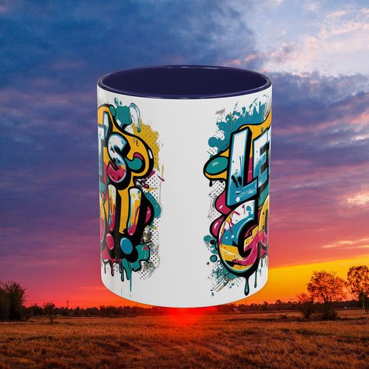 Let's Go! Graffiti Style Mug - Vibrant Pop Art Design - 11oz/15oz
