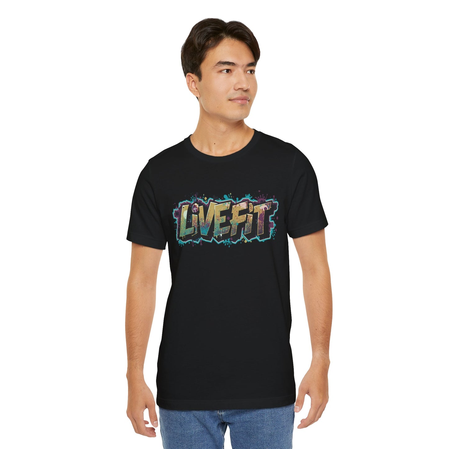 LIVE FIT Graphic Fitness Tee - Motivational Workout Apparel