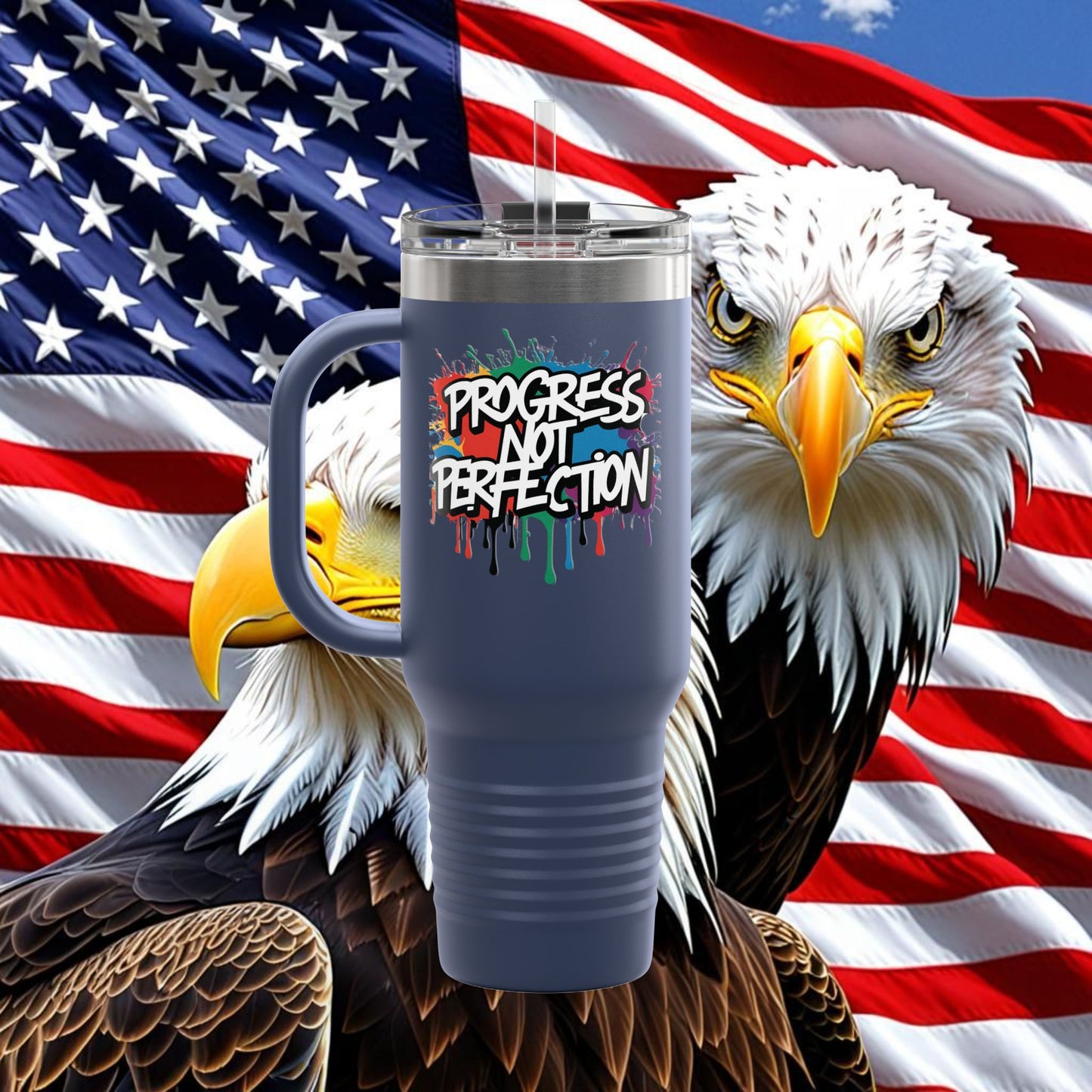 💥Inspirational 💥 Vibrant 💥 Durable 💥 Stainless Steel 💥 Insulated 💥 Travel Mug-Tumbler 💥 40oz 💥 Leak-Proof Lid 💥 8 Different Colors To Choose From 💥 Motivation On The Move 💥