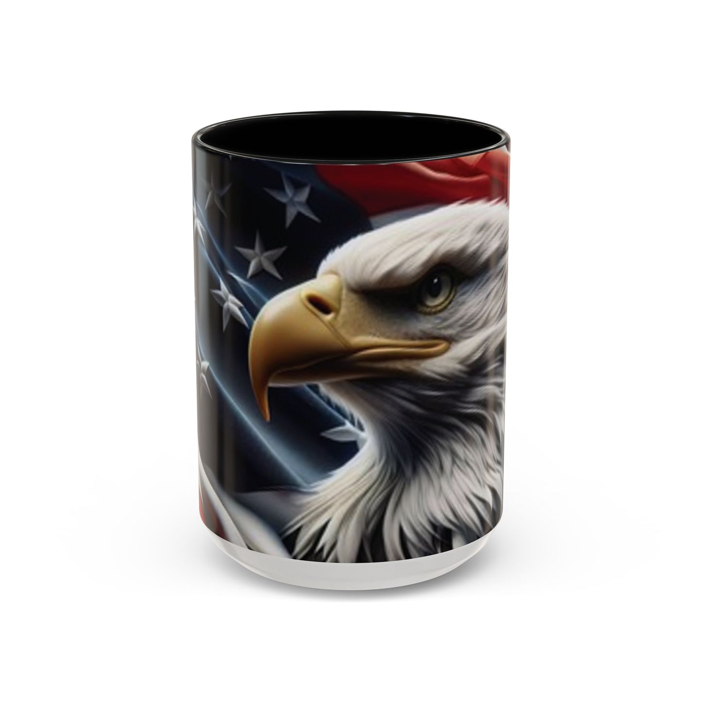 Patriotic Eagle Coffee Mug, 11oz & 15oz, US Flag Mug, Gift for Veterans, Independence Day Decor, Americana Drinkware
