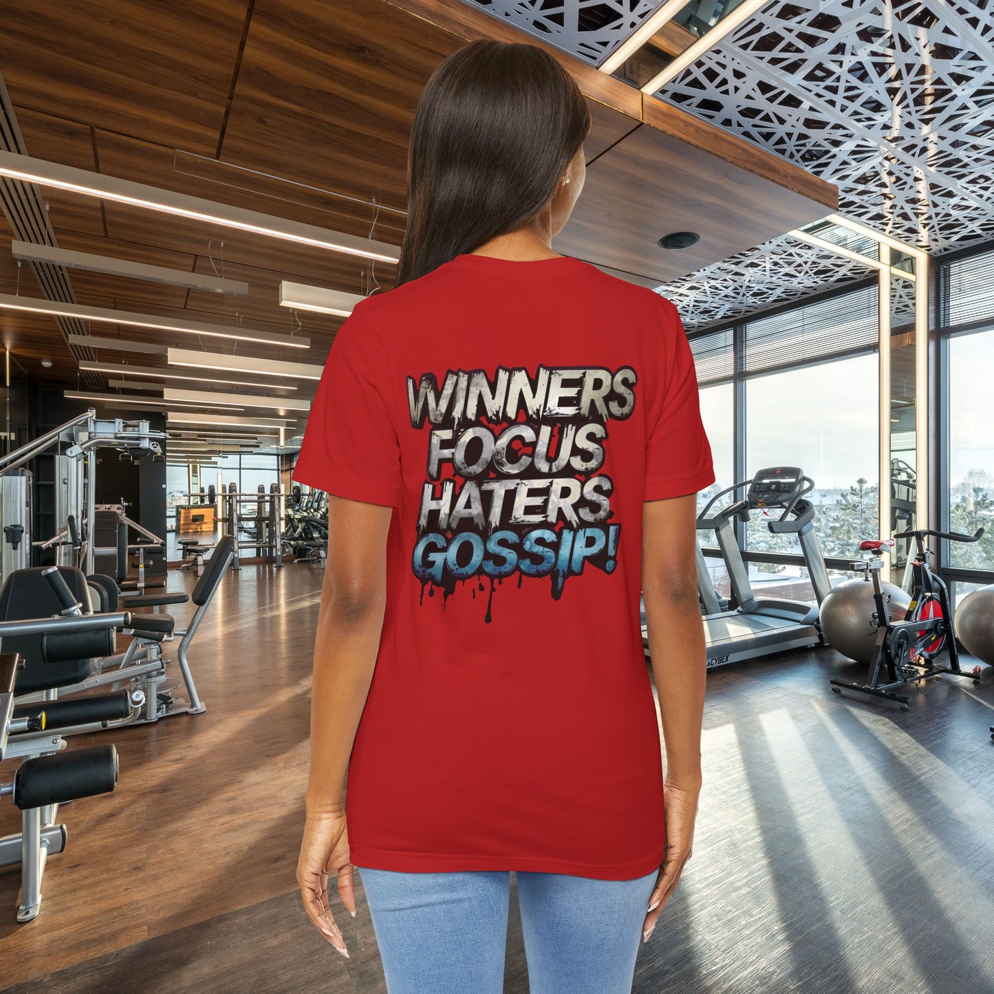 Winners Focus Haters Gossip! Tee - Motivational Graphic Shirt - Unisex Tee for Casual Wear - Gift for Friends - Streetwear Fashion