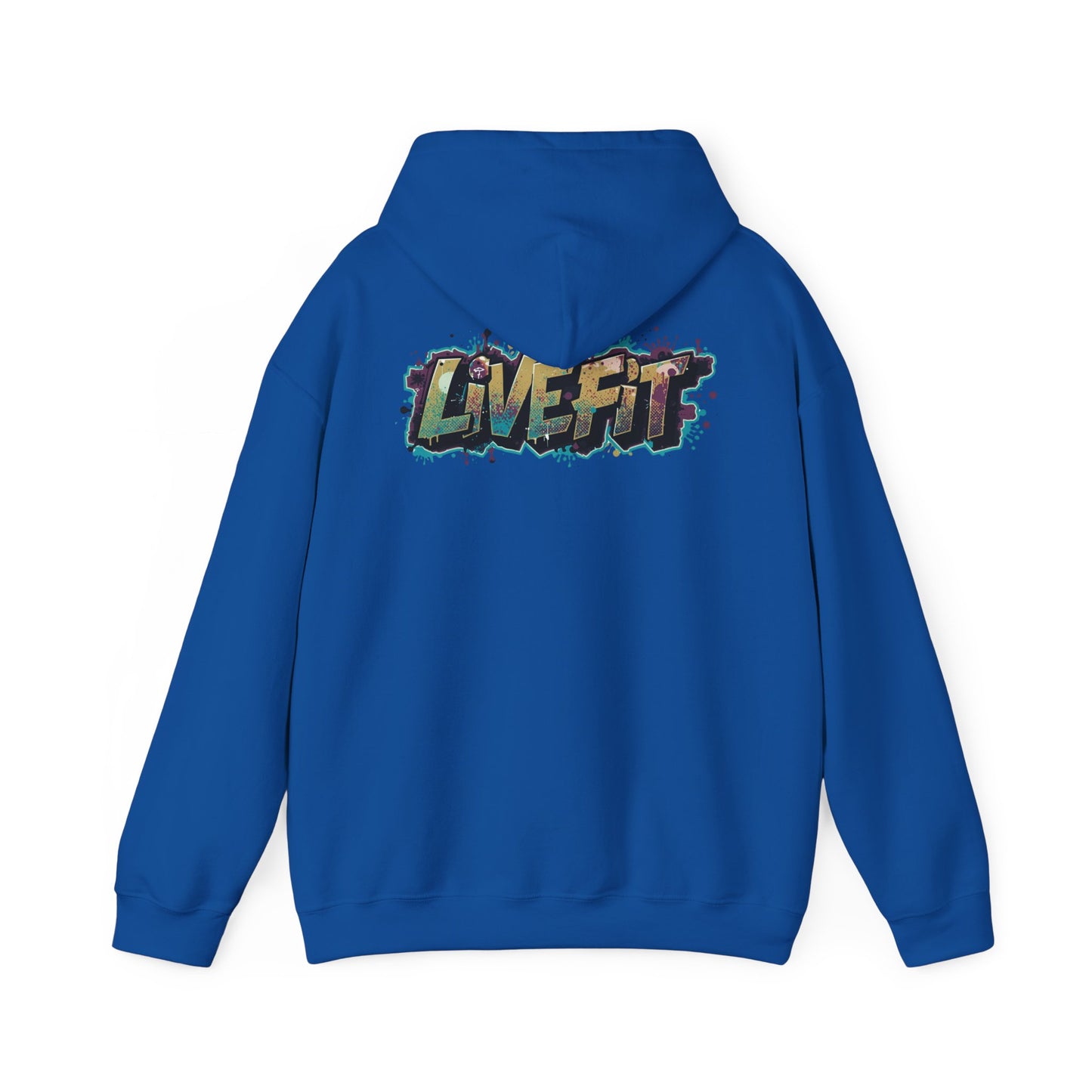 Live Fit Hoodie - Unisex Heavy Blend Sweatshirt - Fitness Enthusiasts - Gym Wear - Workout Apparel - Active Lifestyle - Gift for Him/Her -