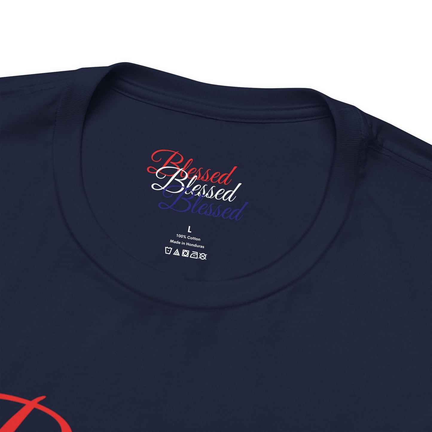 Red White Blue Blessed Design Unisex Tee