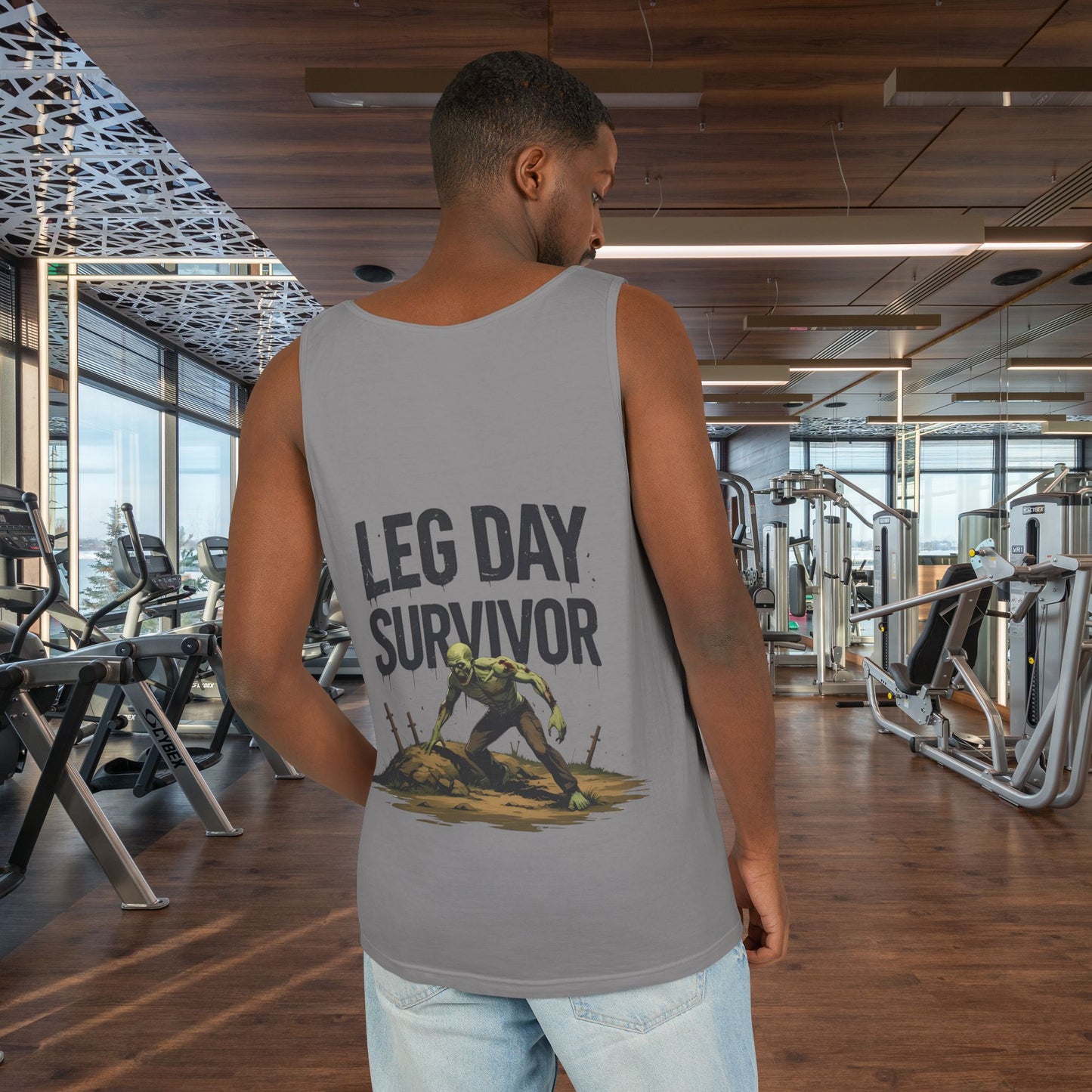 Leg Day Survivor Tank Top - Unisex Fitness Apparel, Gym Gear, Workout Clothing, Workout Gift, Funny Fitness Tee