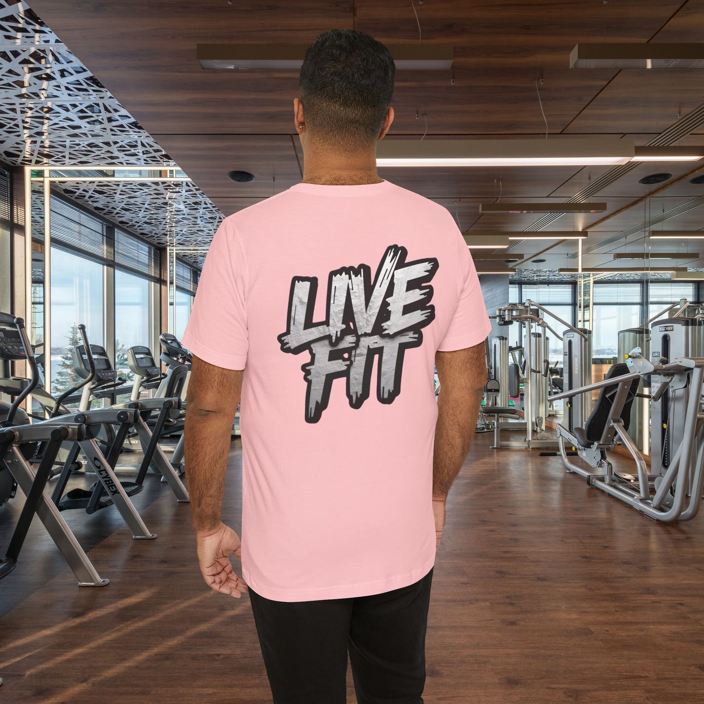 LIVE FIT Unisex Jersey Tee - Fitness Shirt - XS - 4XL - Workout Apparel - Motivational T-Shirt - Casual Wear - Gift for Fitness Enthusiasts