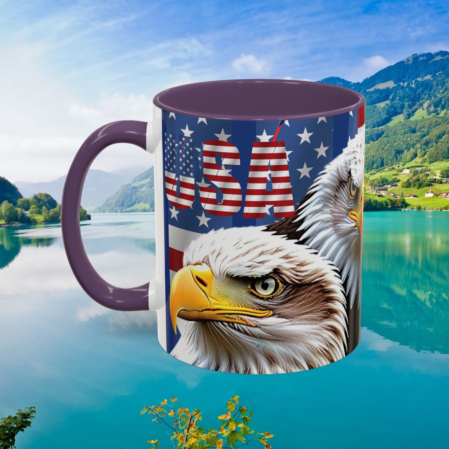 πΊπΈ Eye-Catching πΊπΈ Patriotic πΊπΈ Bald Eagle πΊπΈ Red White & Blue πΊπΈ USA πΊπΈ Accent Coffee Mug πΊπΈπΊπΈ 11oz & πΊπΈ 15oz πΊπΈ Sizes πΊπΈ 8 Color Options πΊπΈ Red πΊπΈ Black πΊπΈ Light Blue πΊπΈ Yellow πΊπΈ Orange πΊπΈ Navy πΊπΈ Pink πΊπΈ Purple