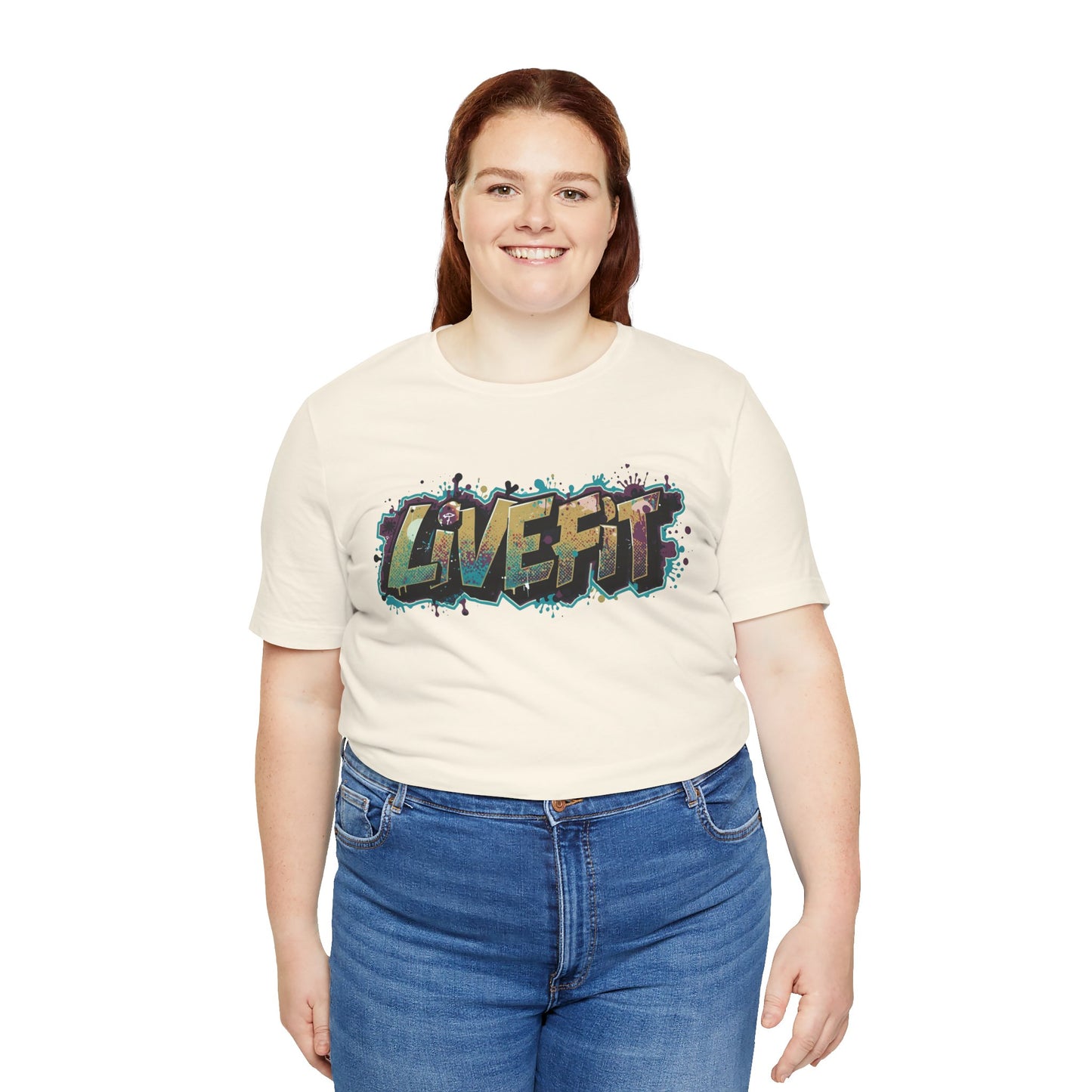 LIVE FIT Graphic Fitness Tee - Motivational Workout Apparel