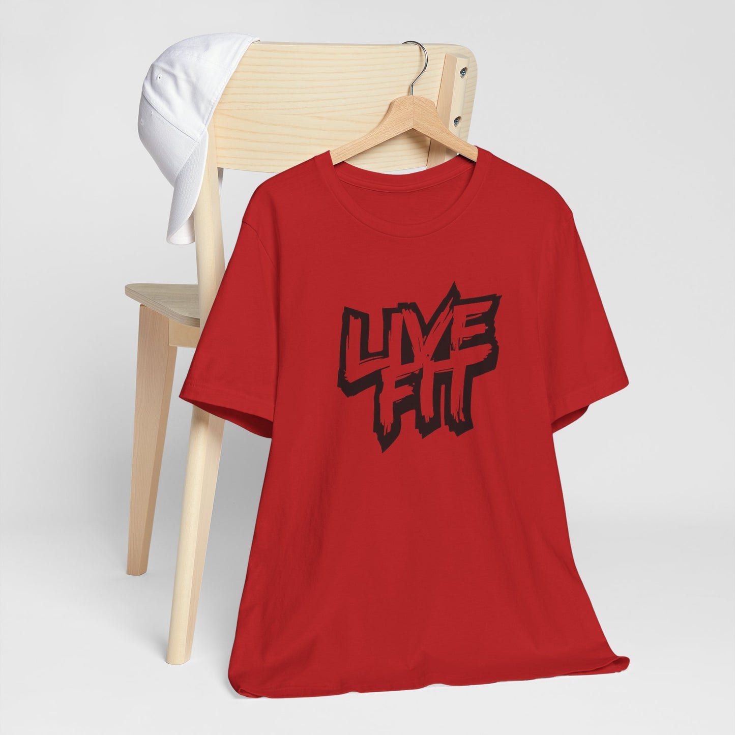 LIVE FIT Unisex Jersey Tee - Fitness T-Shirt - Casual Wear - Workout Top - Gym Apparel - Motivational Shirt -