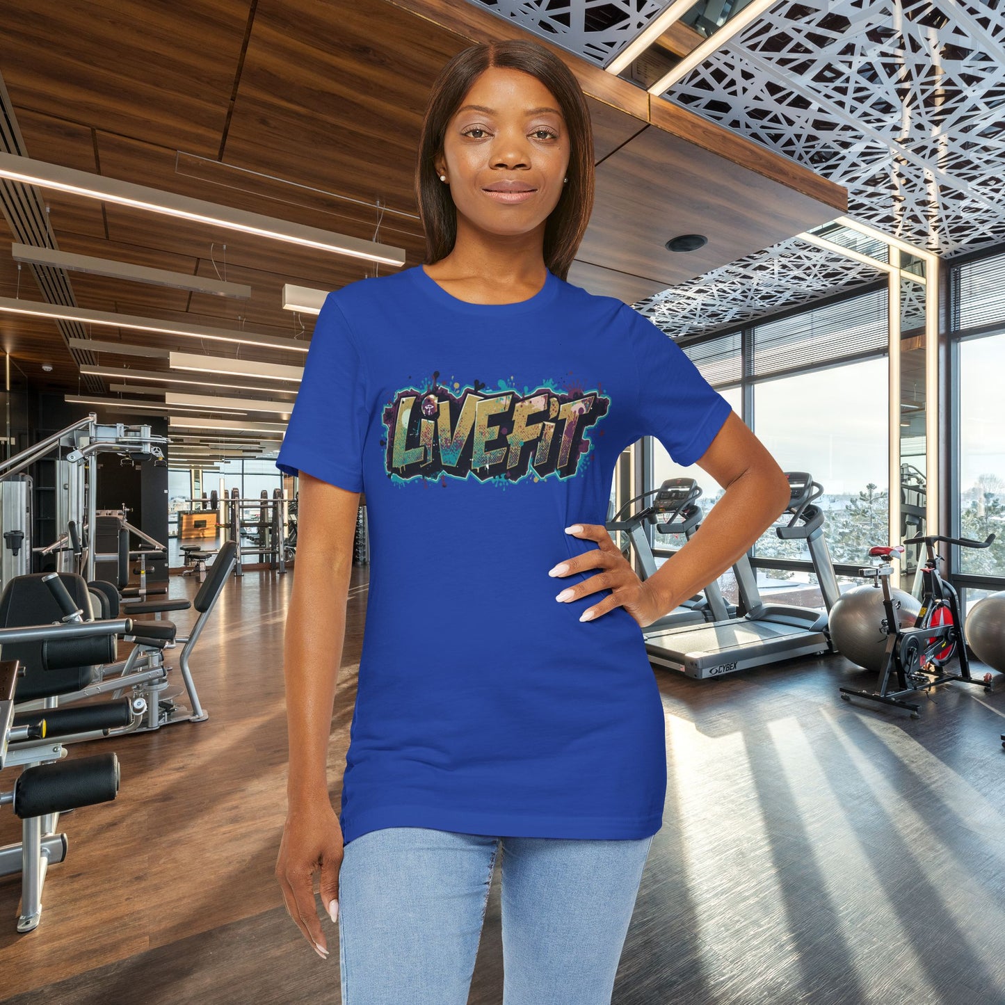 LIVE FIT Graphic Fitness Tee - Motivational Workout Apparel