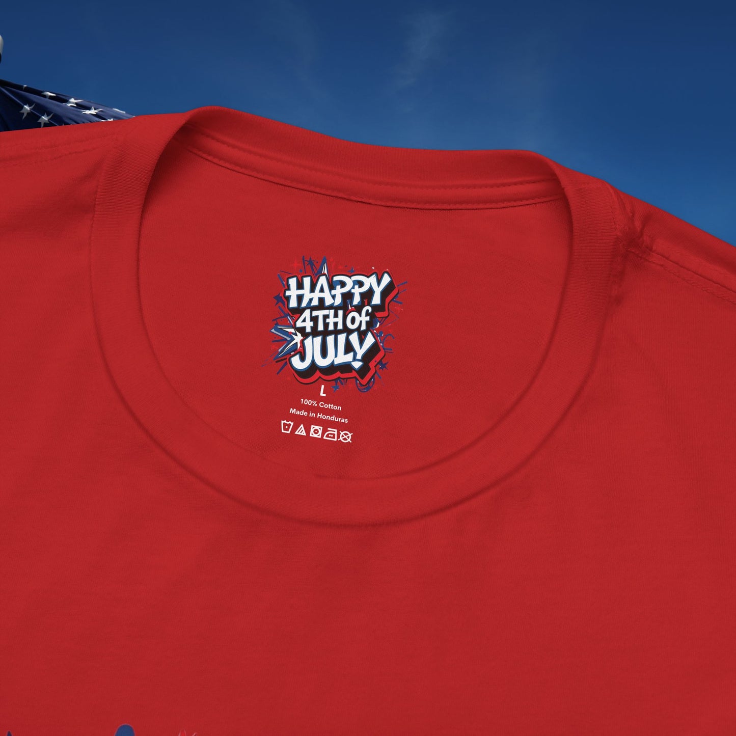 Happy 4th Of July Unisex Jersey Short Sleeve Tee, Independence Day T-Shirt, Patriotic Shirt, Red White Blue Tee, USA Celebration Top