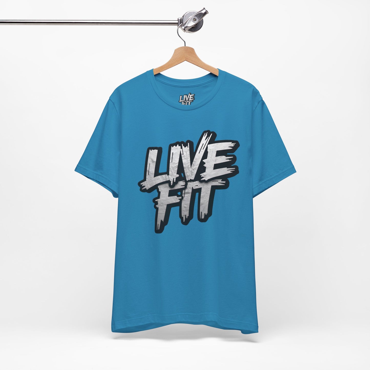 LIVE FIT Unisex Jersey Tee - Fitness Shirt - XS - 4XL - Workout Apparel - Motivational T-Shirt - Casual Wear - Gift for Fitness Enthusiasts
