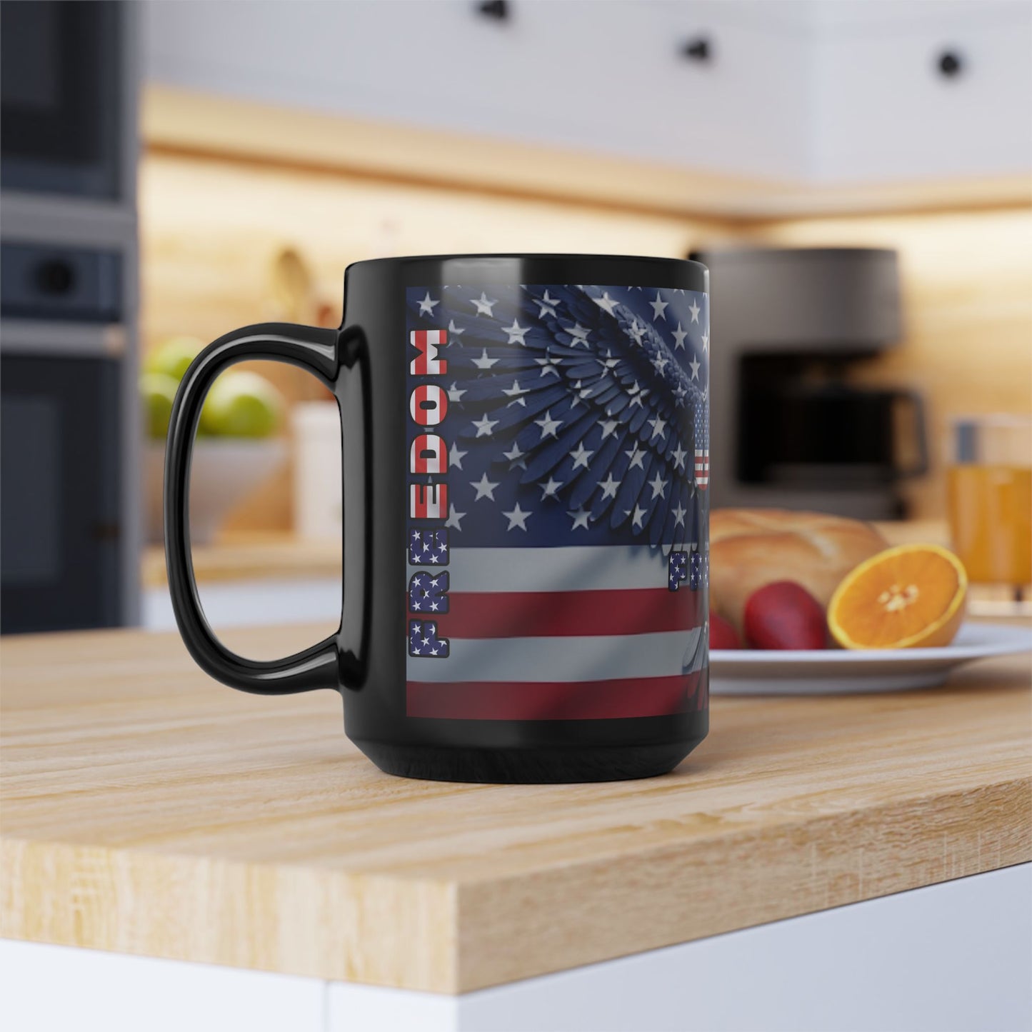 Mug - USA - Patriotic American Flag Eagle 11oz/15oz - Freedom - Red White & Blue