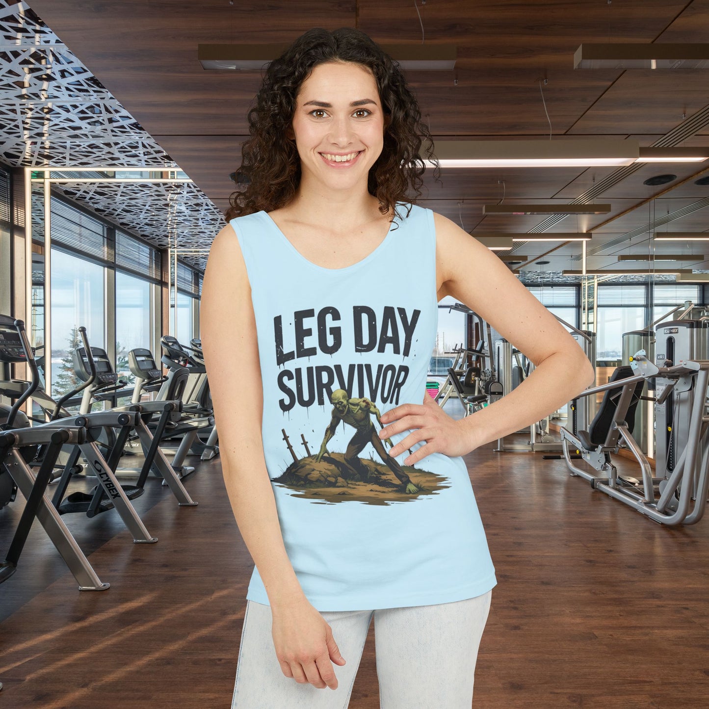 Leg Day Survivor Tank Top - Unisex Fitness Apparel, Gym Gear, Workout Clothing, Workout Gift, Funny Fitness Tee