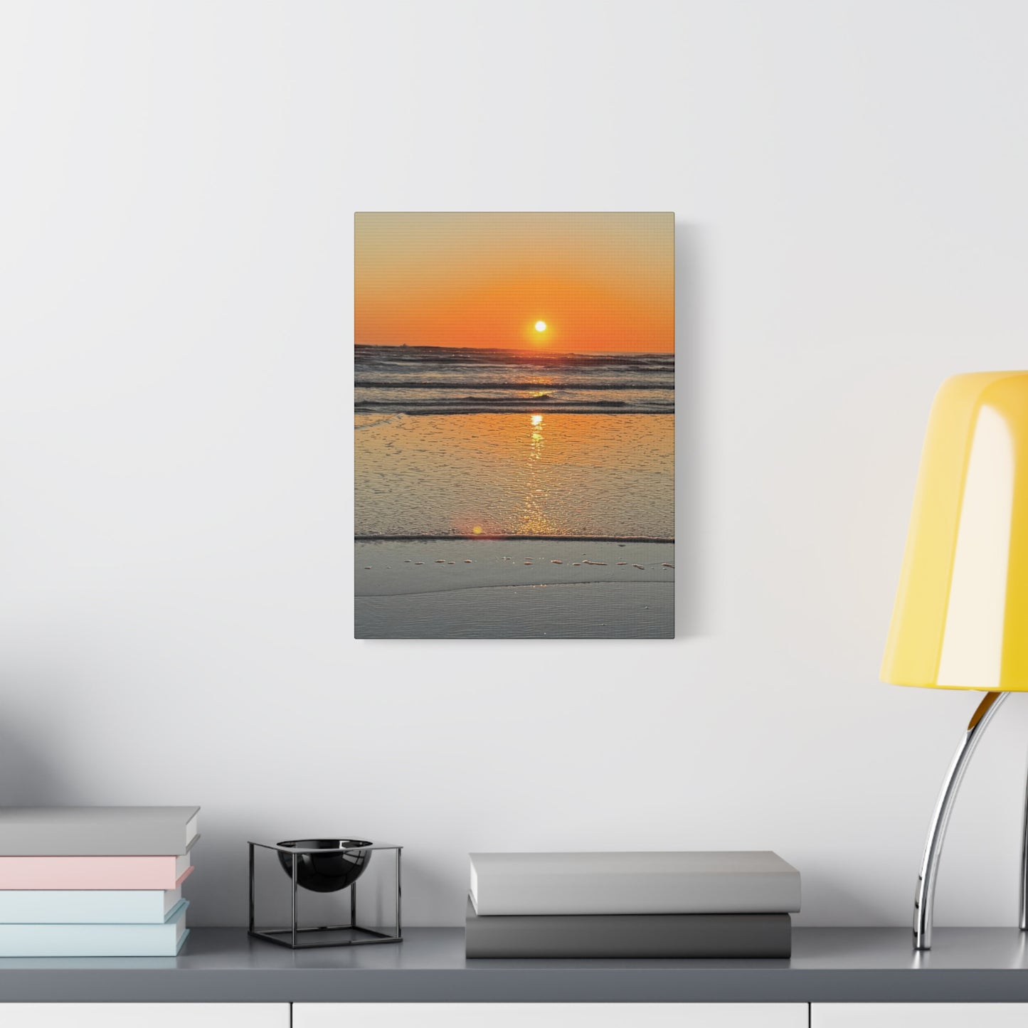 Stunning Sunset Beach Canvas Print, Ocean Decor, Wall Art, Home Decor, Coastal Artwork for Living Room