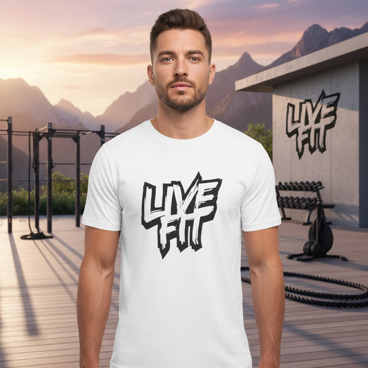 LIVE FIT Unisex Jersey Tee - Premium Fitness Shirt