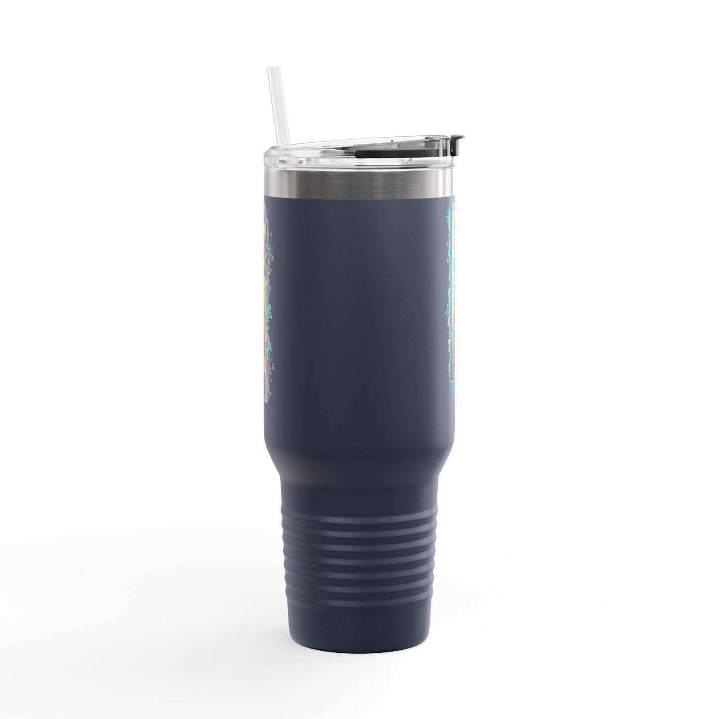 Insulated Travel Mug, Live Fit, 40oz Fitness Water Bottle, Gym Coffee Cup, Durable Travel Tumbler, Motivational Drinkware