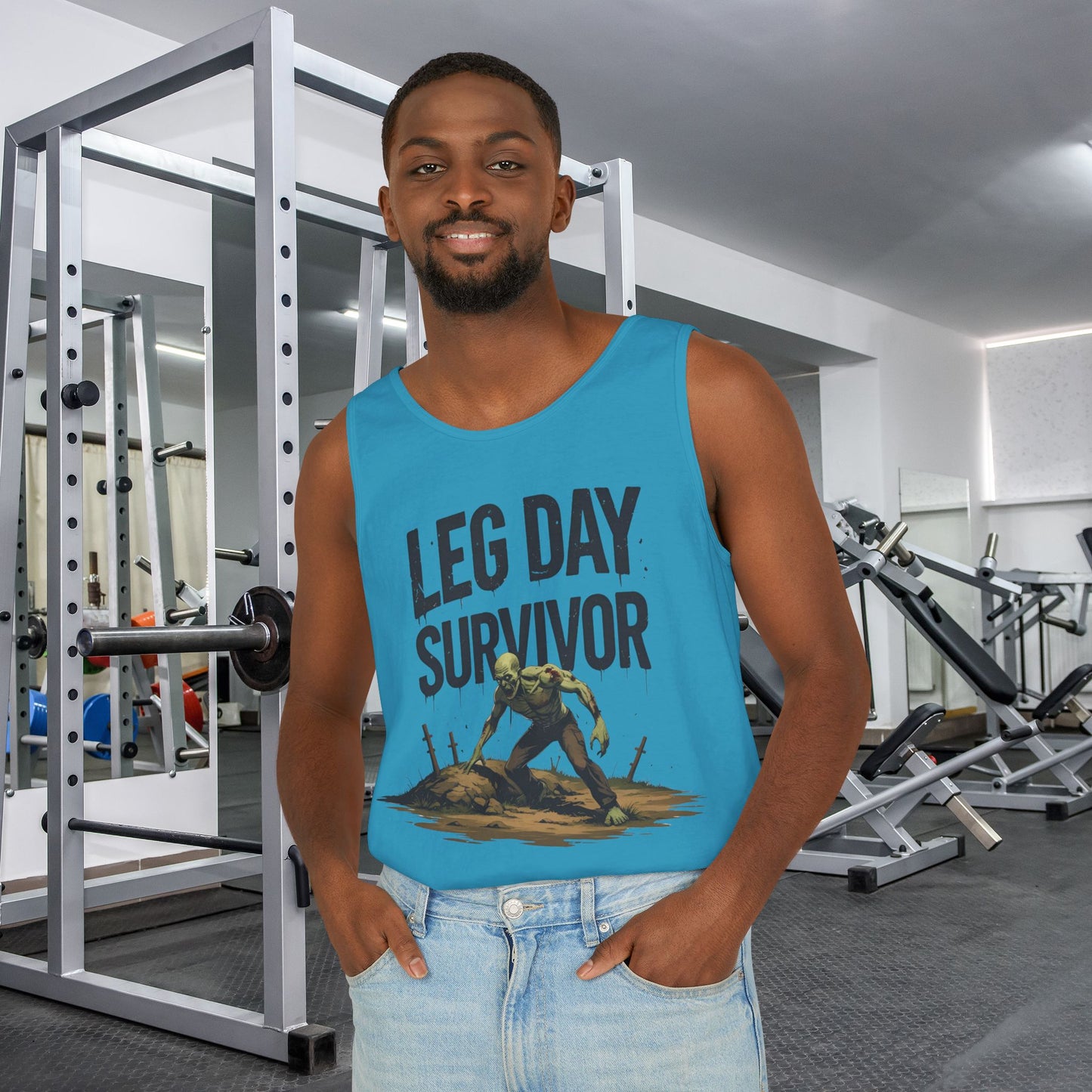 Leg Day Survivor Tank Top - Unisex Fitness Apparel, Gym Gear, Workout Clothing, Workout Gift, Funny Fitness Tee