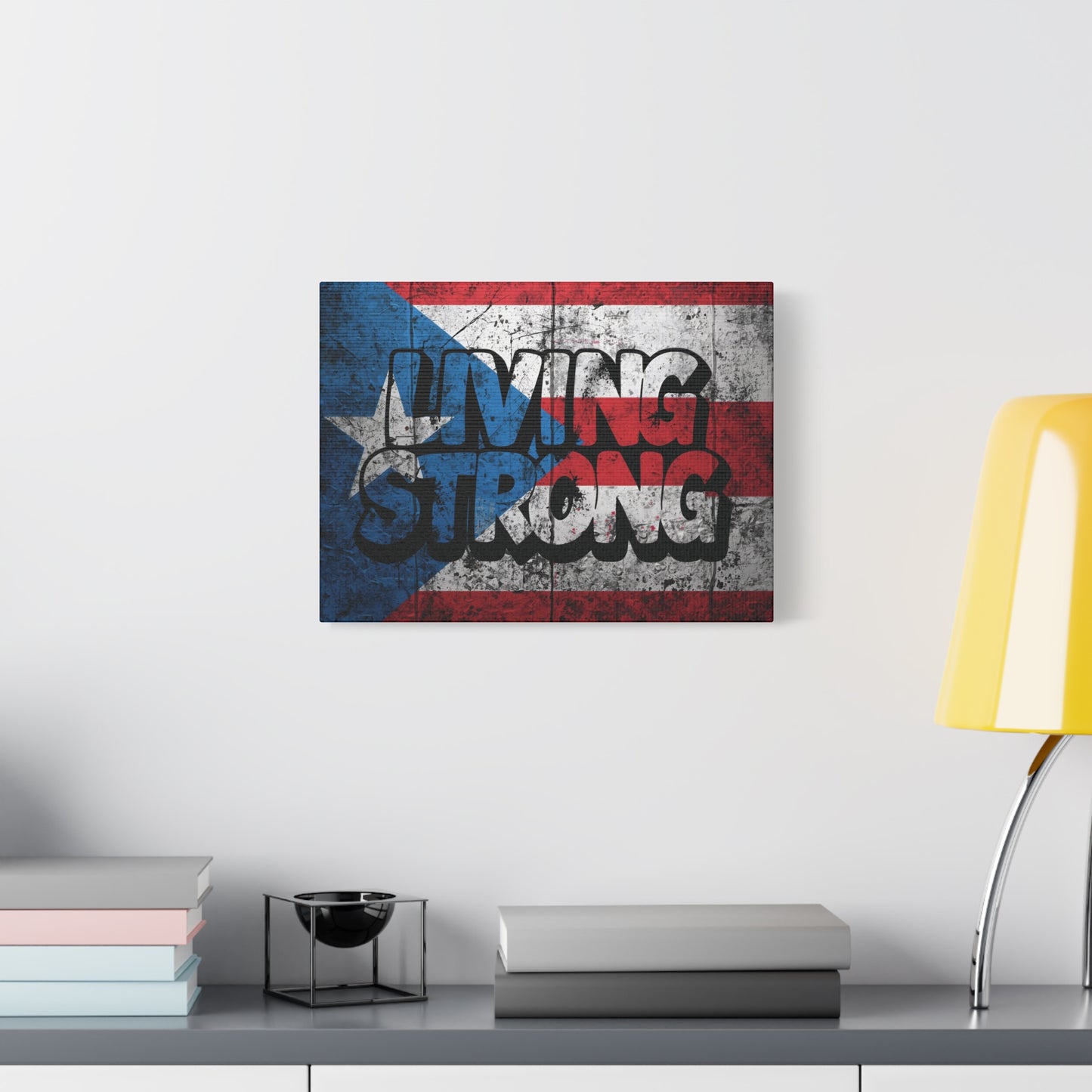 Gallery Wrapped - Puerto Rico Flag - Matte Canvas Wall Art - Inspirational Decor - Home Wall Decor -