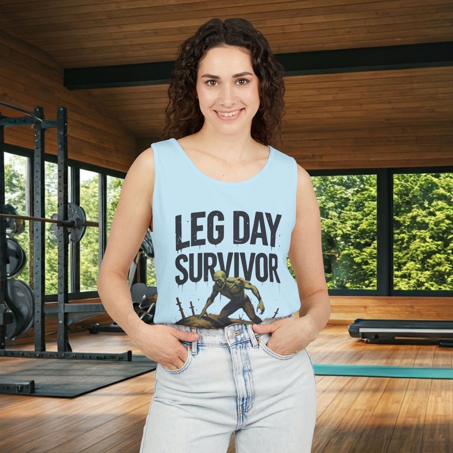 Leg Day Survivor Tank Top - Unisex Fitness Apparel, Gym Gear, Workout Clothing, Workout Gift, Funny Fitness Tee