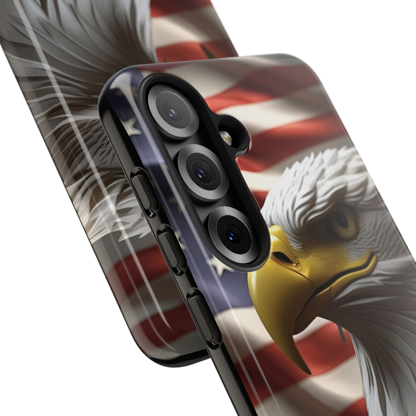 Tough Phone Cases - Patriotic - American Flag Eagle Design - Red White & Blue - Multiple Sizes -