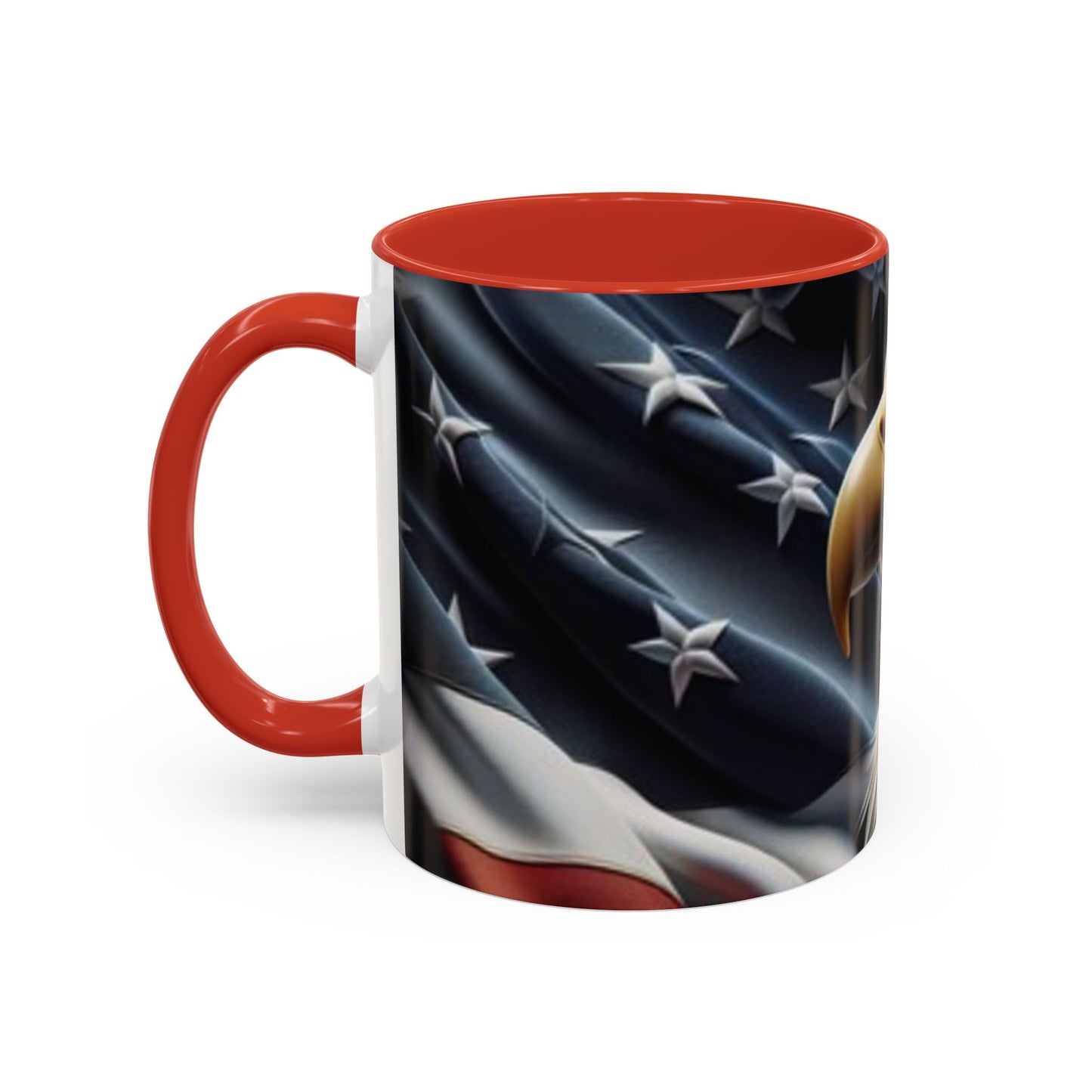 Patriotic Eagle Coffee Mug, 11oz & 15oz, US Flag Mug, Gift for Veterans, Independence Day Decor, Americana Drinkware