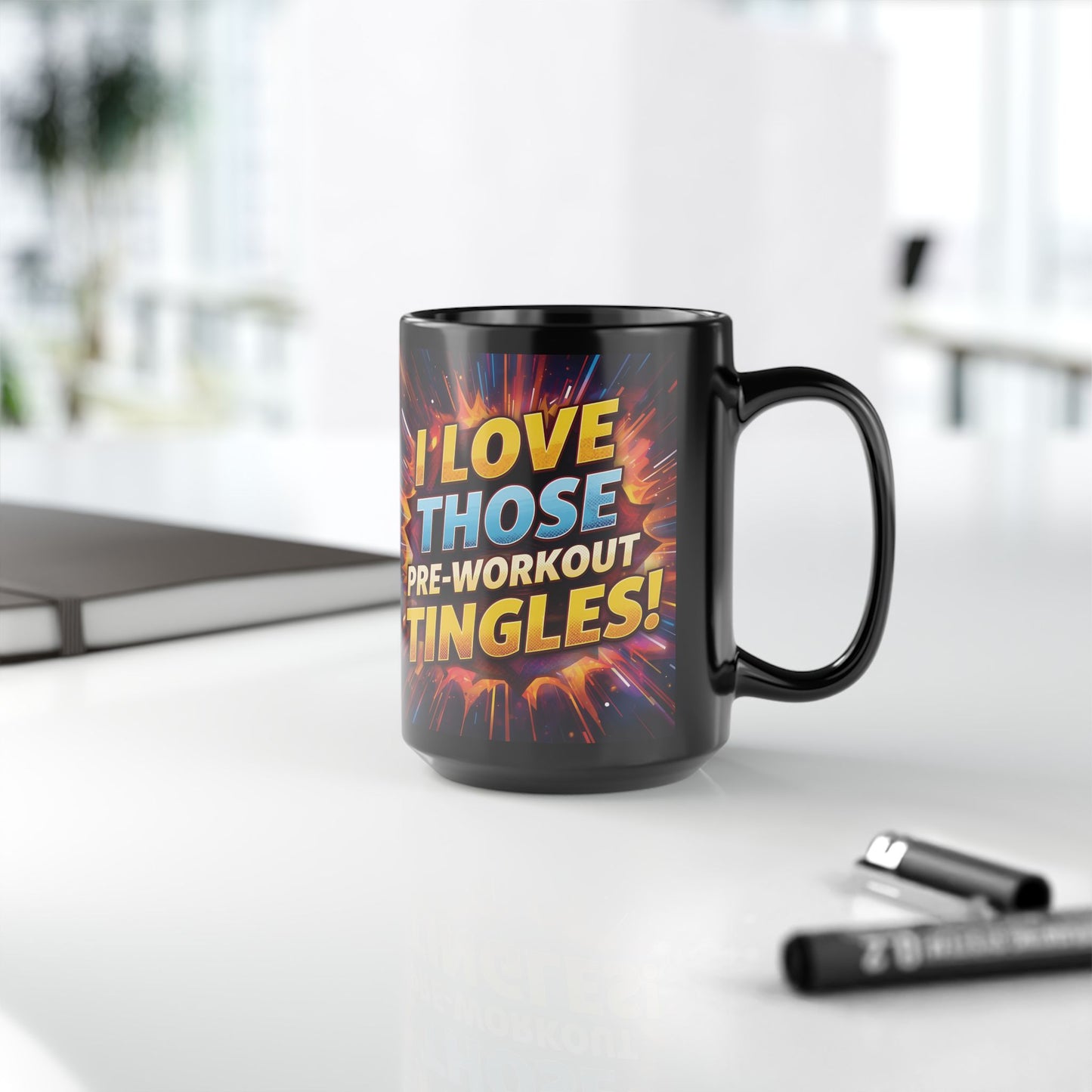 Motivational Workout Mug - Fitness Coffee Cup - I Love Those Pre-Workout Tingles! Mug - Gym Lover Gift - Workout Motivation Mug -