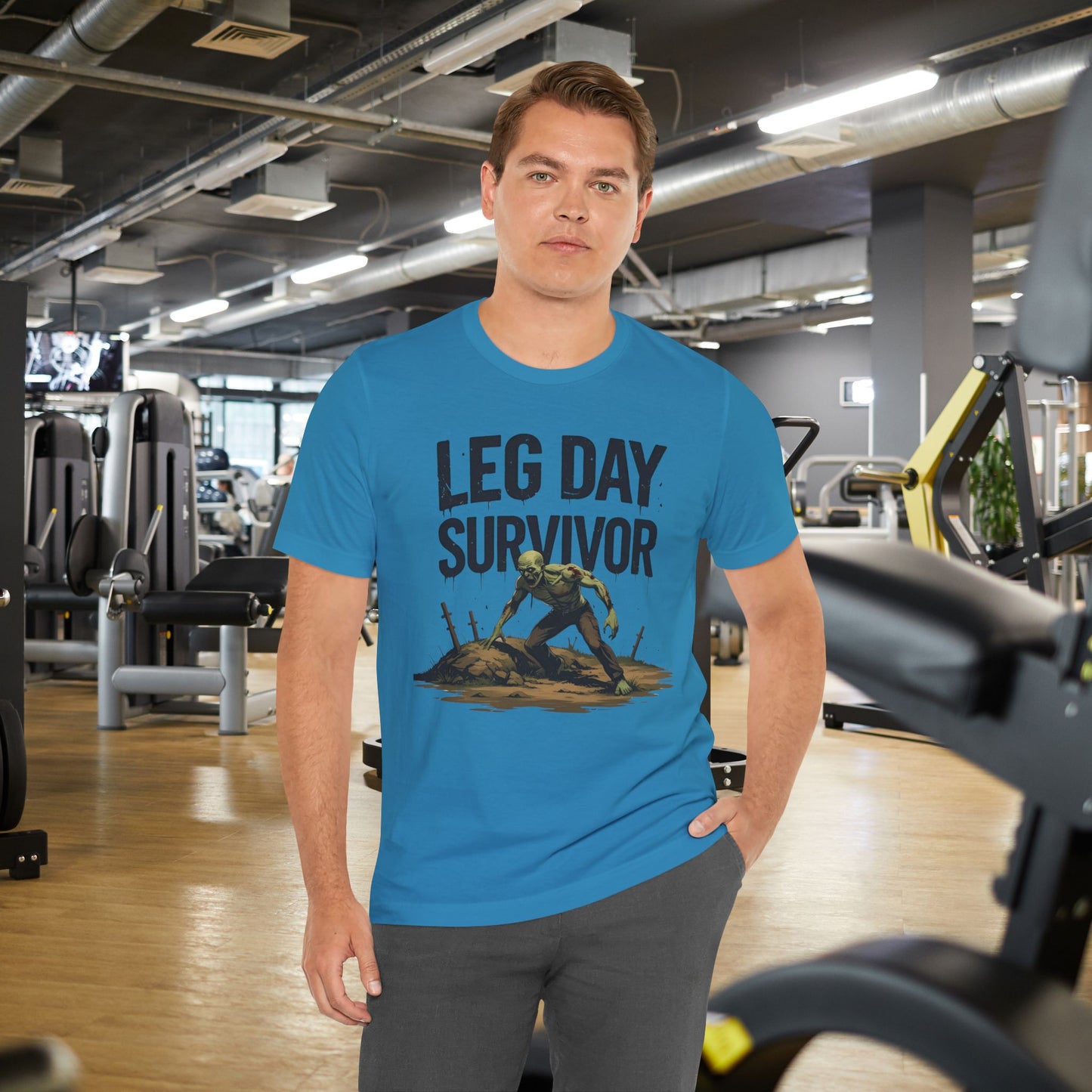 Leg Day Survivor Tee, Fitness Shirt, Workout Apparel, Gym Gift, Unisex Graphic Tee