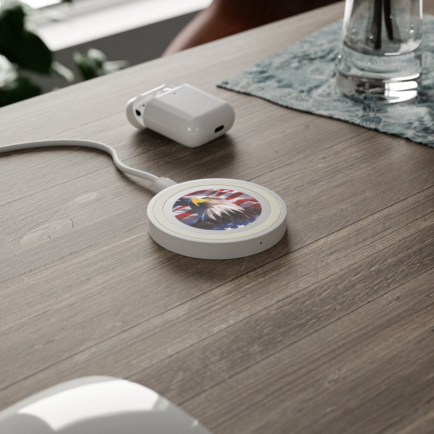 💥 Wireless Charging Pad 💥 Patriotic 💥 Eagle 💥 USA 💥American Flag Design 💥