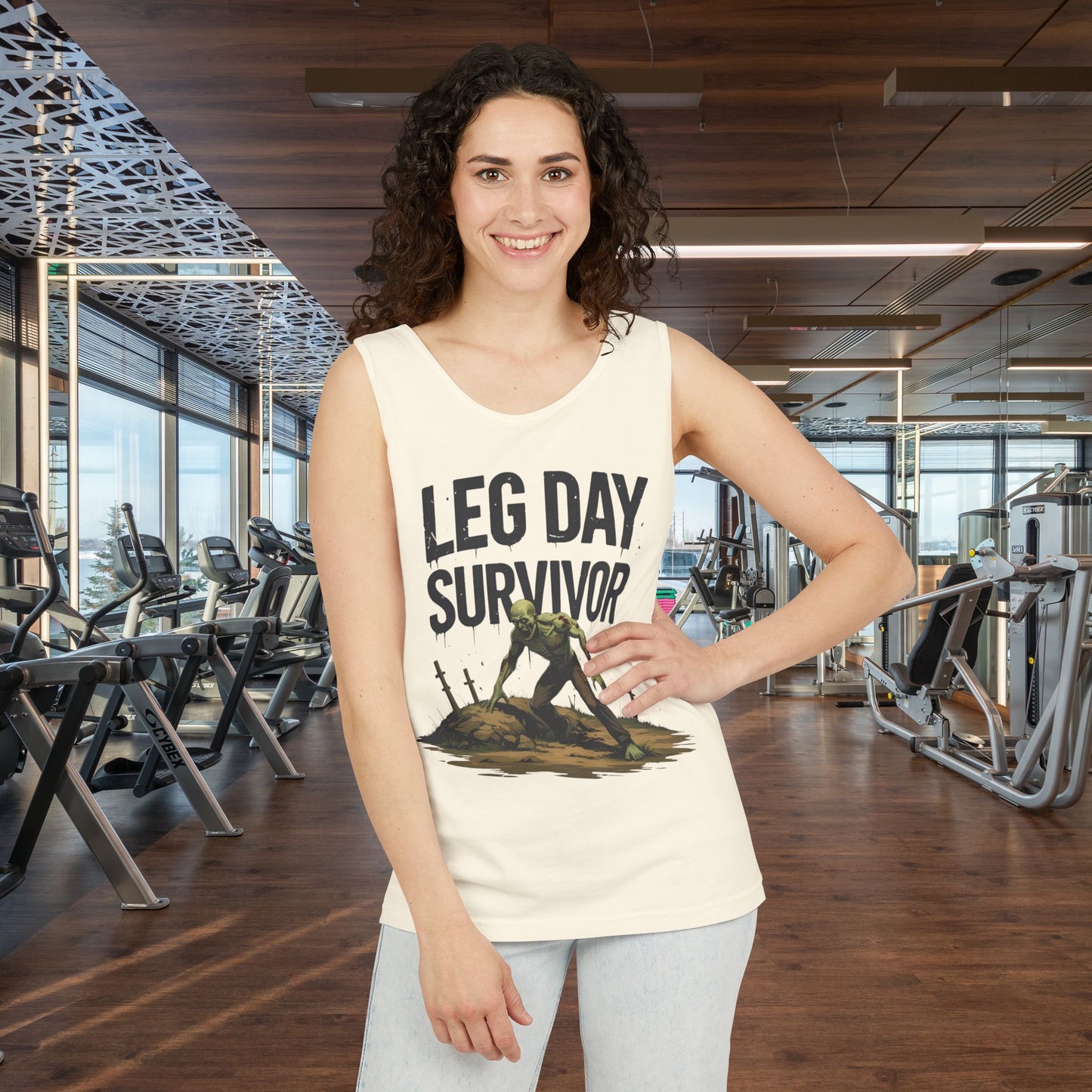 Leg Day Survivor Tank Top - Unisex Fitness Apparel, Gym Gear, Workout Clothing, Workout Gift, Funny Fitness Tee