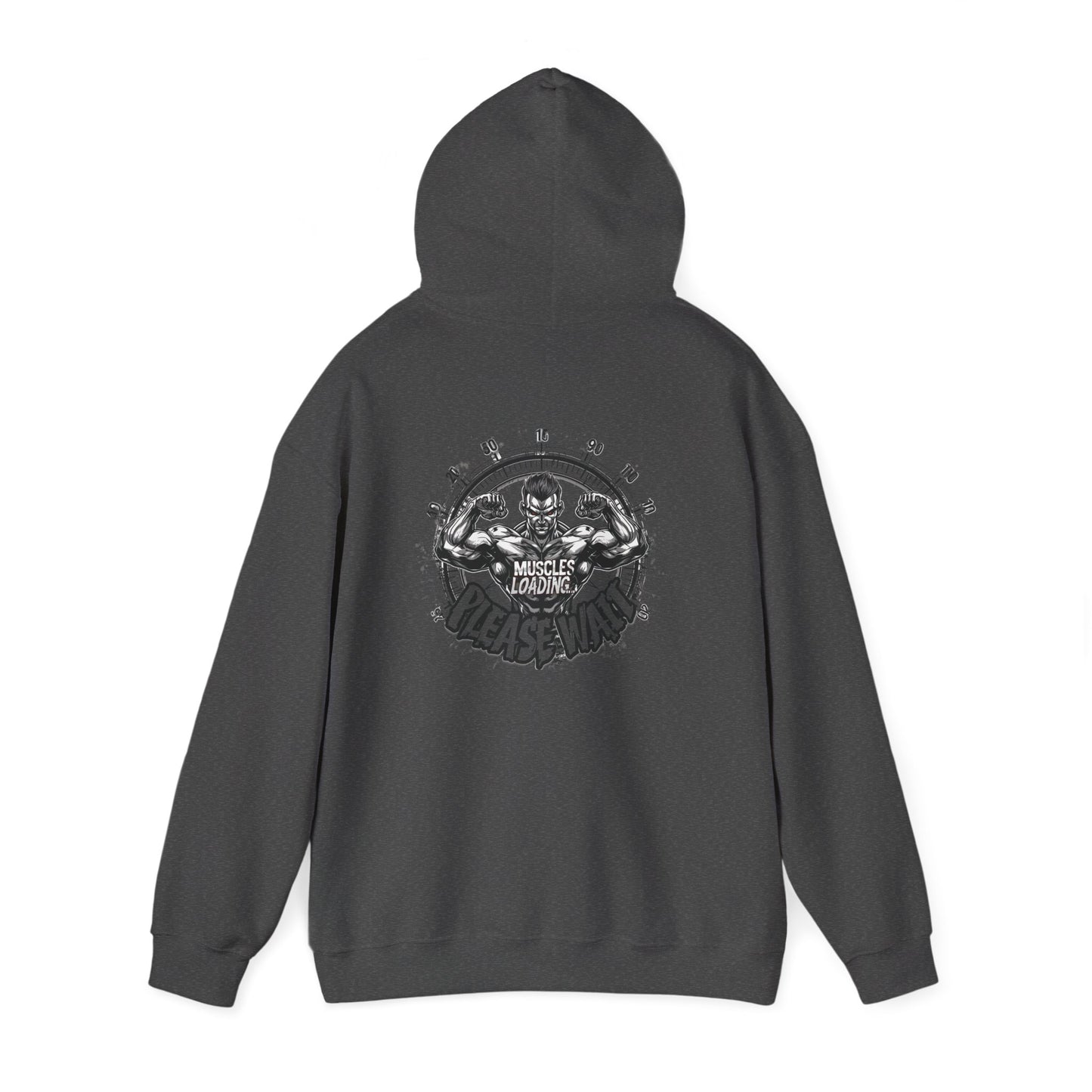Unisex - Muscles Loading…Please Wait - Heavy Blend™ Hooded Sweatshirt - Motivational Fitness Hoodie - Workout Sweatshirt - Gym Apparel - Inspirational Gift - Holiday Gift