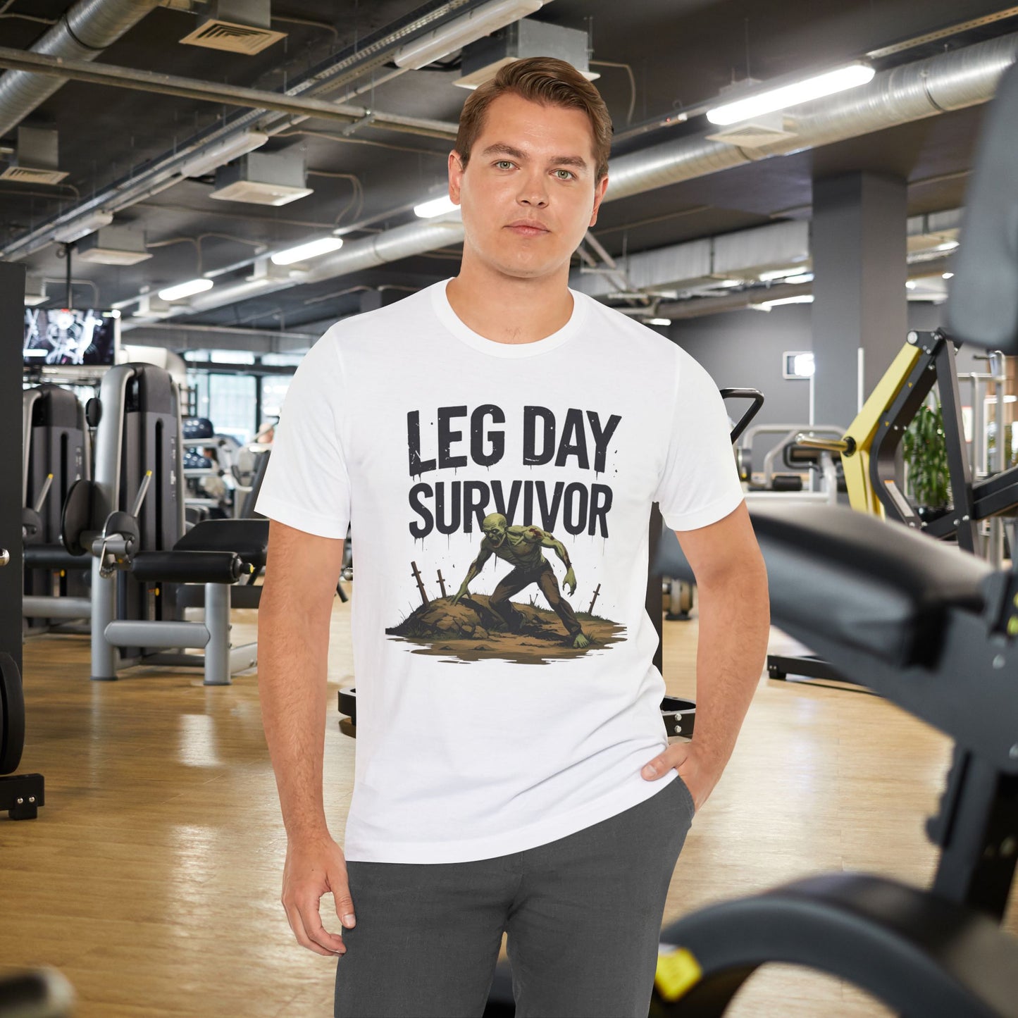 Leg Day Survivor Tee, Fitness Shirt, Workout Apparel, Gym Gift, Unisex Graphic Tee