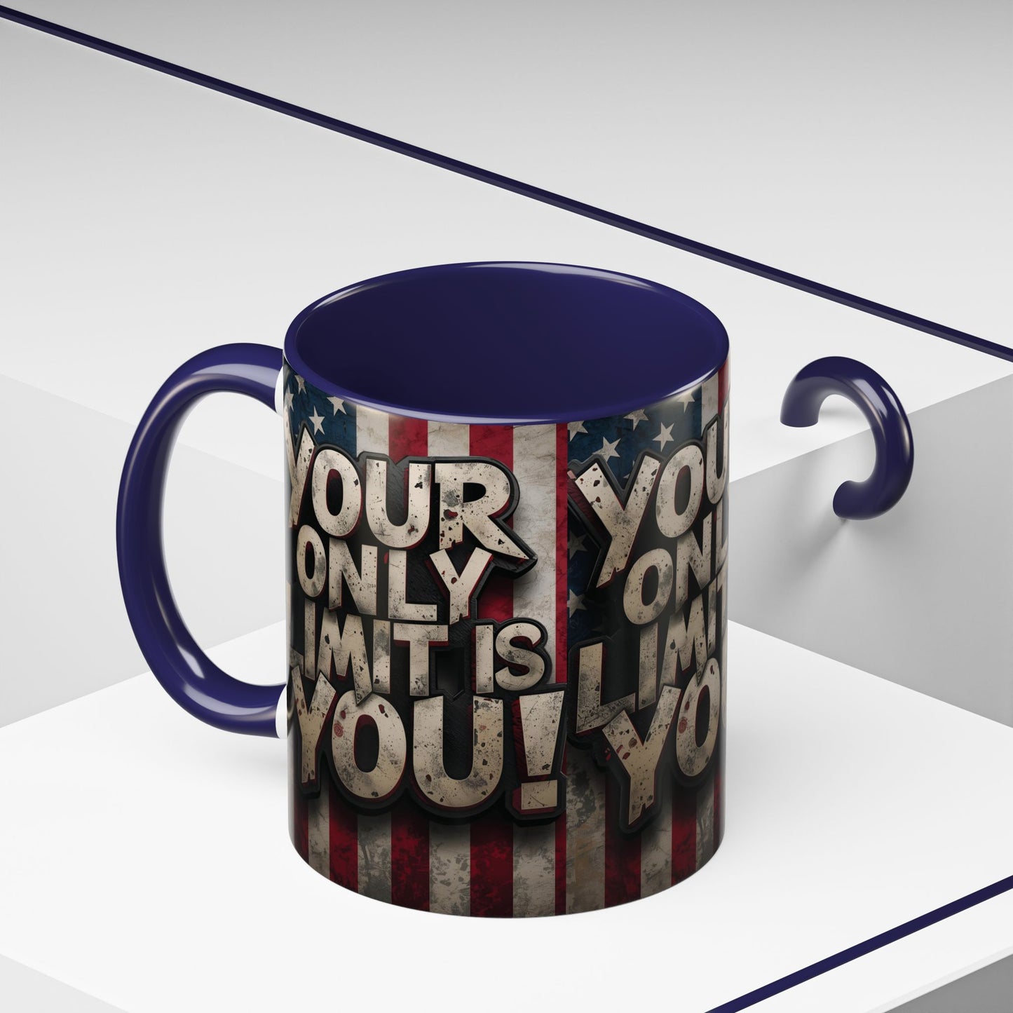 Patriotic Coffee Mug - Motivational Quote - Your Only Limit Is You!, - Perfect Gift for Veterans, Independence Day, Coffee Lovers, Inspirational Decor