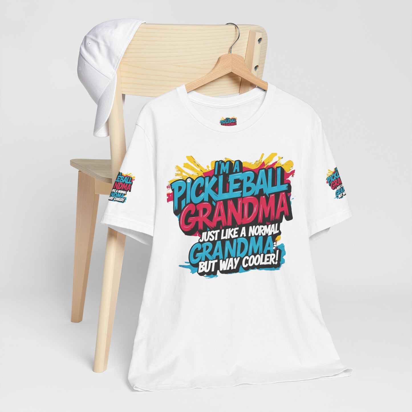 I’m A Pickleball Grandma Just Like A Normal Grandma But Way Cooler- Print Jersey Short Sleeve T-Shirt - Perfect For Active Grandmas - Birthday Gift - Holiday Gift