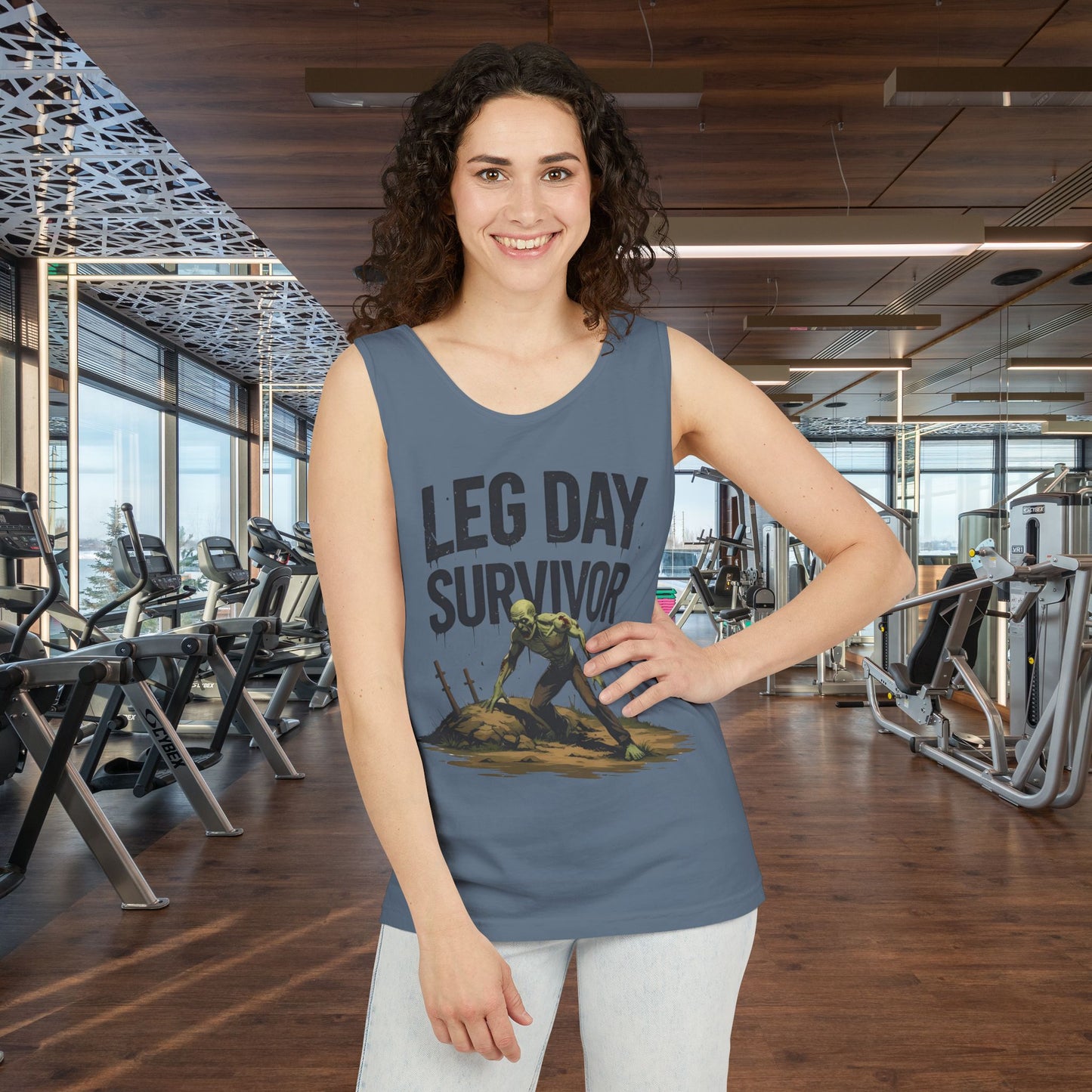 Leg Day Survivor Tank Top - Unisex Fitness Apparel, Gym Gear, Workout Clothing, Workout Gift, Funny Fitness Tee