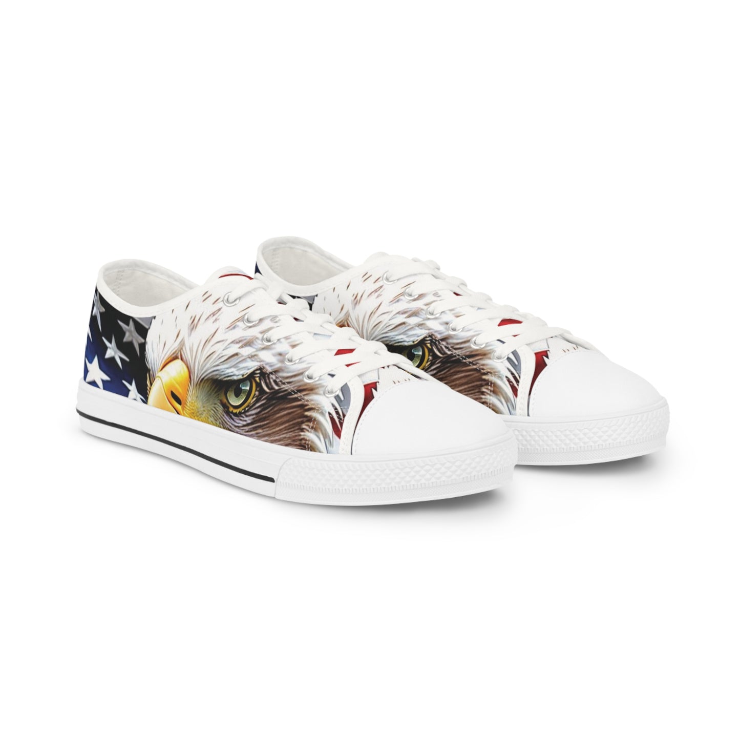 Unisex Sneakers - USA American Flag Patriotic Bald Eagle Design