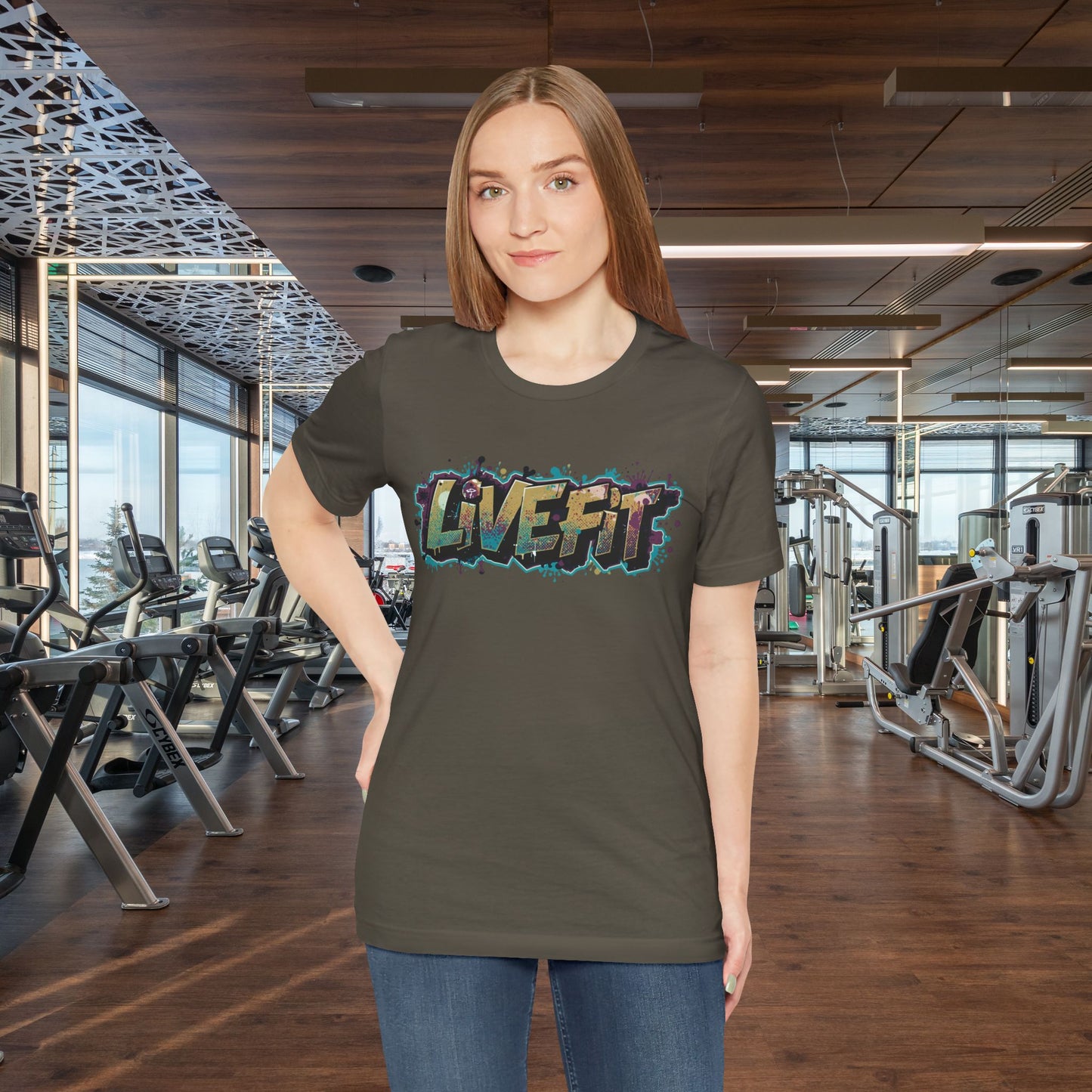 LIVE FIT Graphic Fitness Tee - Motivational Workout Apparel