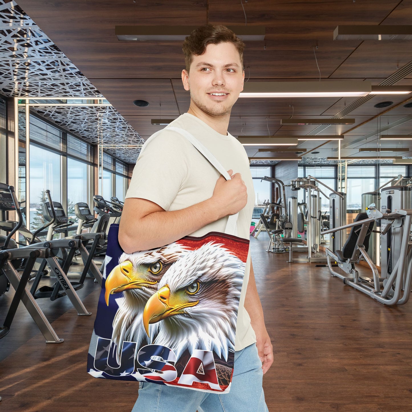 ๐บ๐ธ Patriotic ๐บ๐ธ USA ๐บ๐ธ Bald Eagles ๐บ๐ธ Tote Bag ๐บ๐ธ All Over Print ๐บ๐ธ American Flag Design ๐บ๐ธ Five Different Handle Colors ๐บ๐ธ Red ๐บ๐ธ Navy ๐บ๐ธ Black ๐บ๐ธ Beige ๐บ๐ธ White