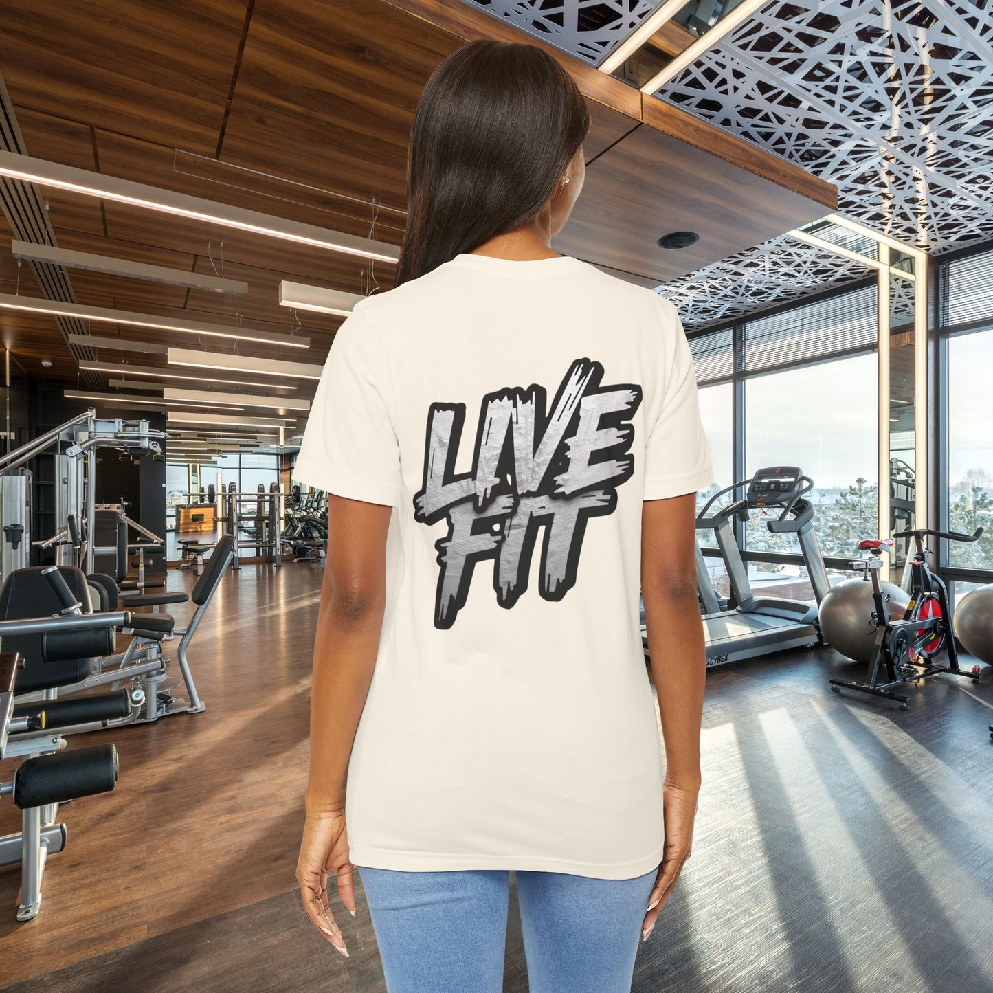 LIVE FIT Unisex Jersey Tee - Fitness Shirt - XS - 4XL - Workout Apparel - Motivational T-Shirt - Casual Wear - Gift for Fitness Enthusiasts