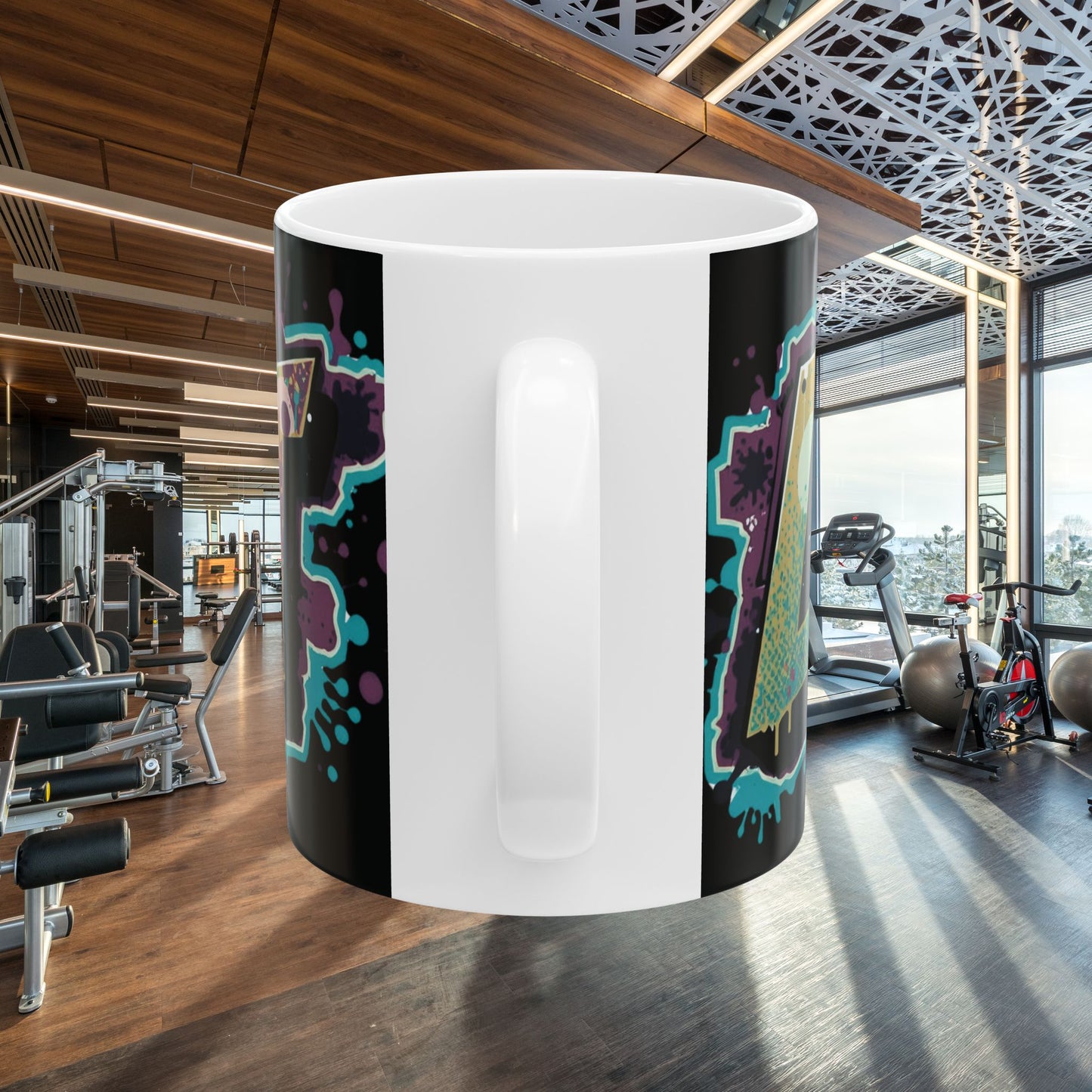 Vibrant - Live Fit Design - White Ceramic Mug - 2 Convenient Sizes - 11oz - 15oz -