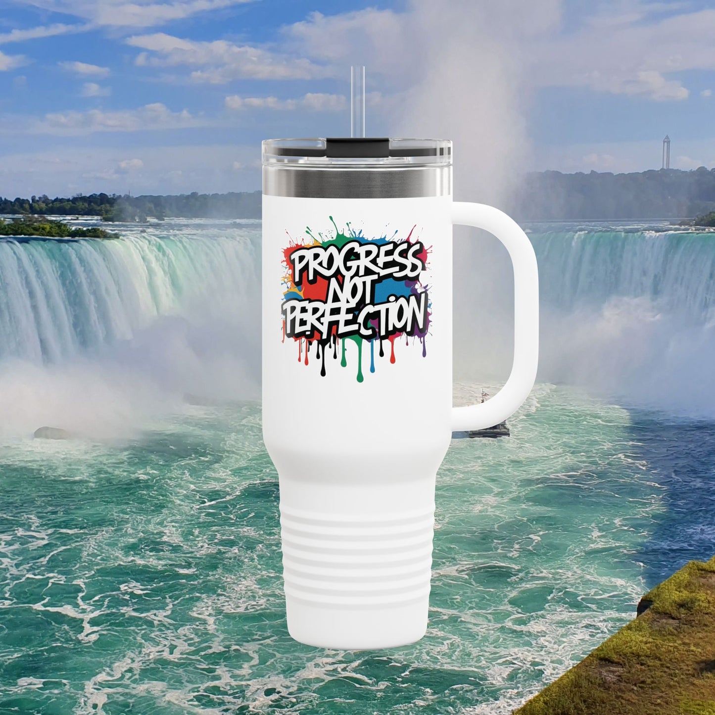💥Inspirational 💥 Vibrant 💥 Durable 💥 Stainless Steel 💥 Insulated 💥 Travel Mug-Tumbler 💥 40oz 💥 Leak-Proof Lid 💥 8 Different Colors To Choose From 💥 Motivation On The Move 💥