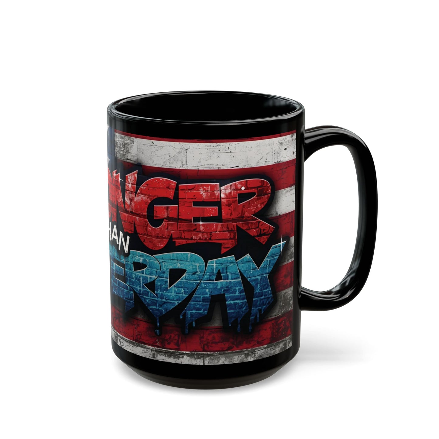 Eye-Catching - Motivational Patriotic Mug - Stronger Than Yesterday - Fitness Lover Gift - July 4th Independence Day Cup, 11oz